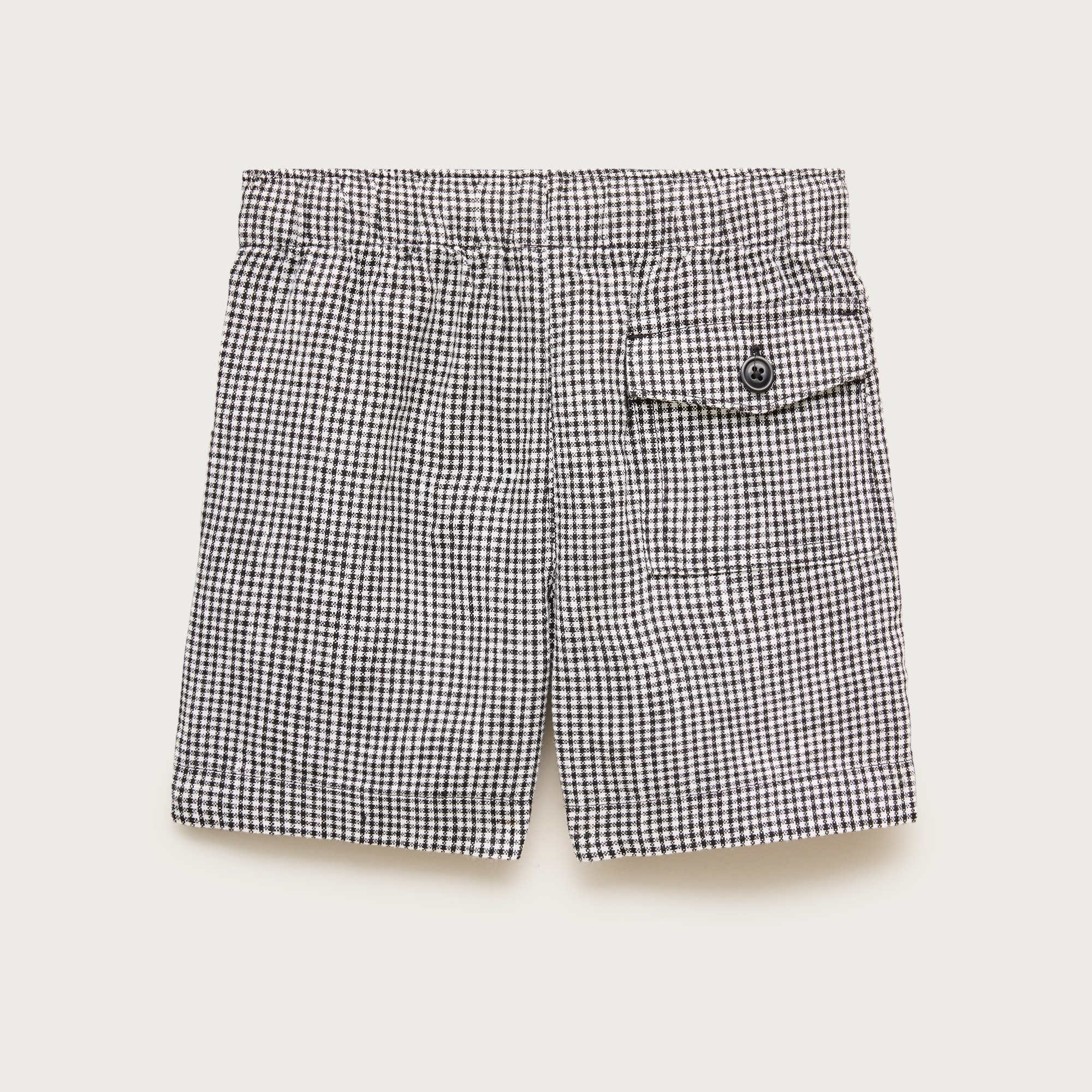 Kids' Linen-blend Pull-on Short In Gingham For Boys | J.Crew