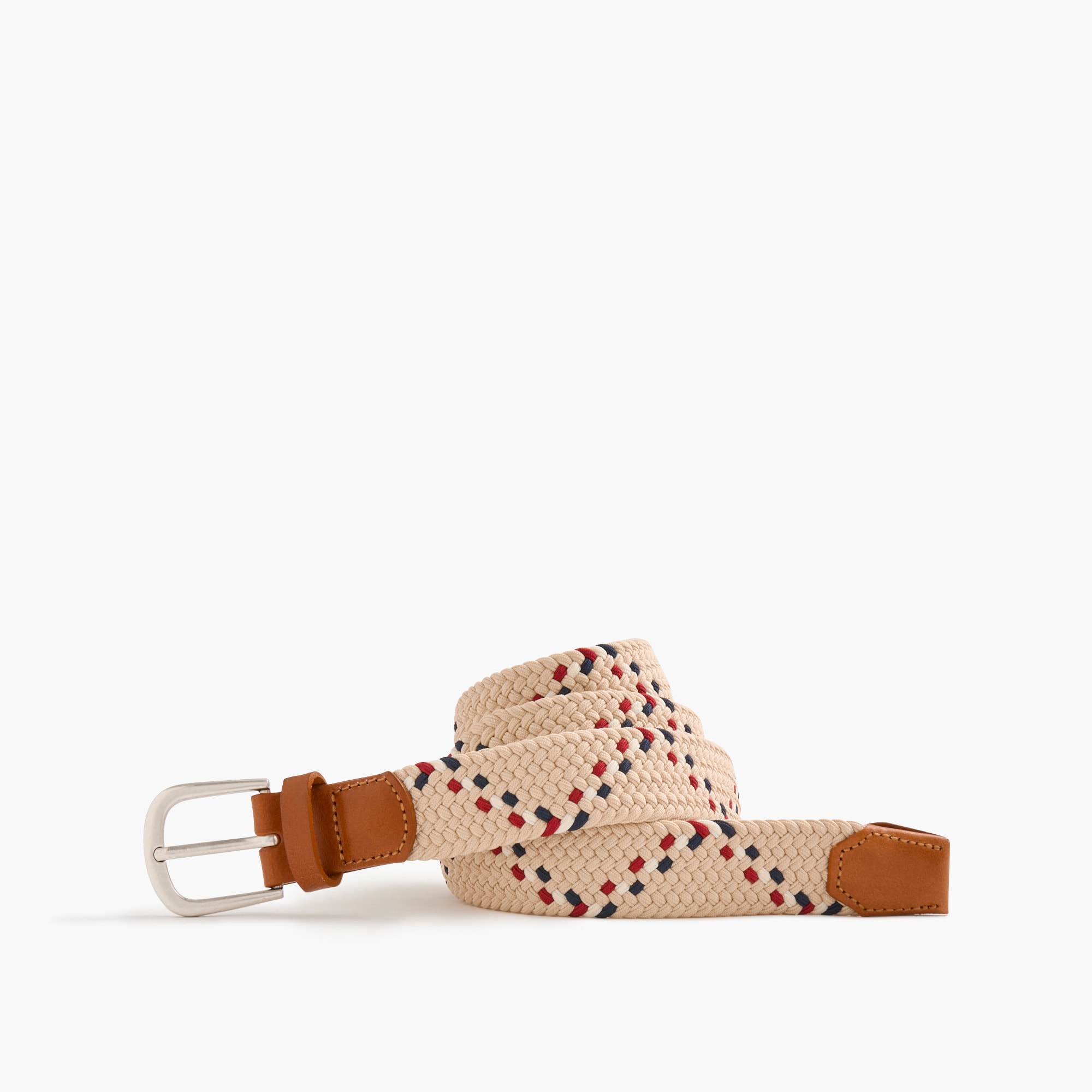 Zigzag stretch woven rope belt