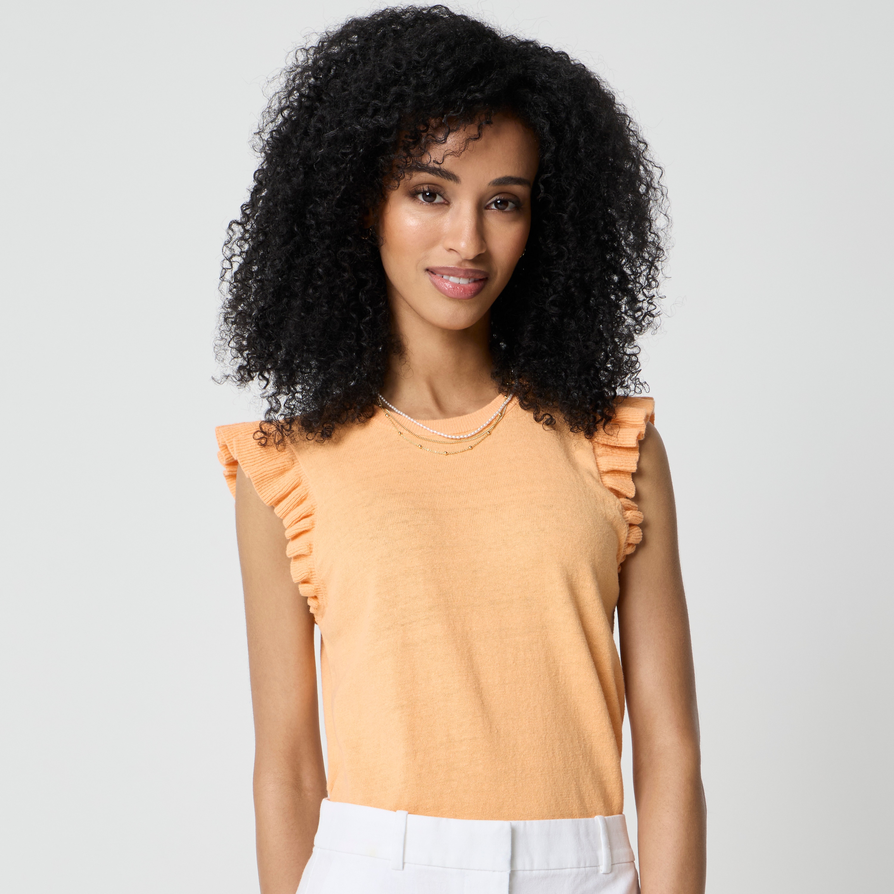 Ruffle-sleeve Sweater Shell For Women | Factory