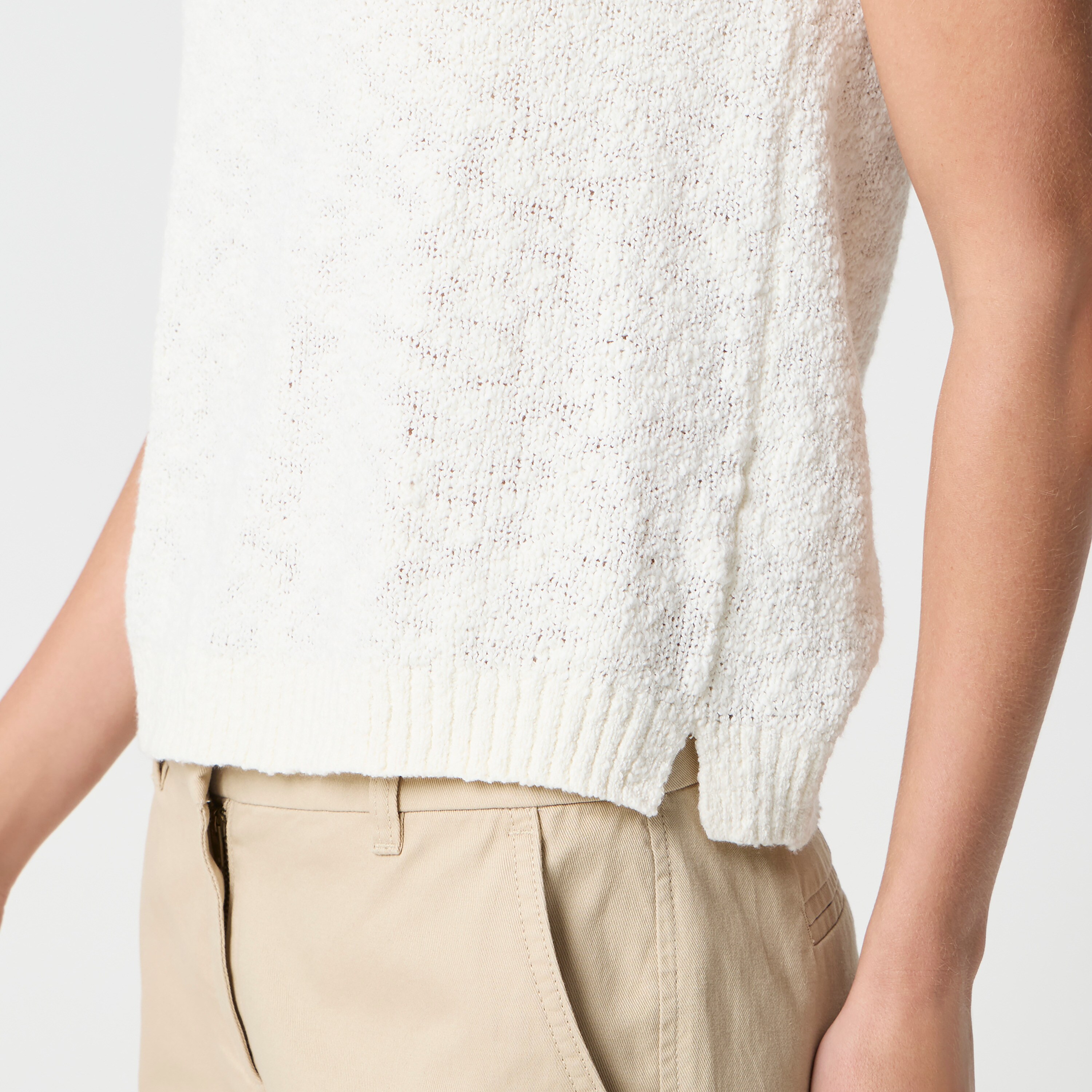 Slub sweater shell