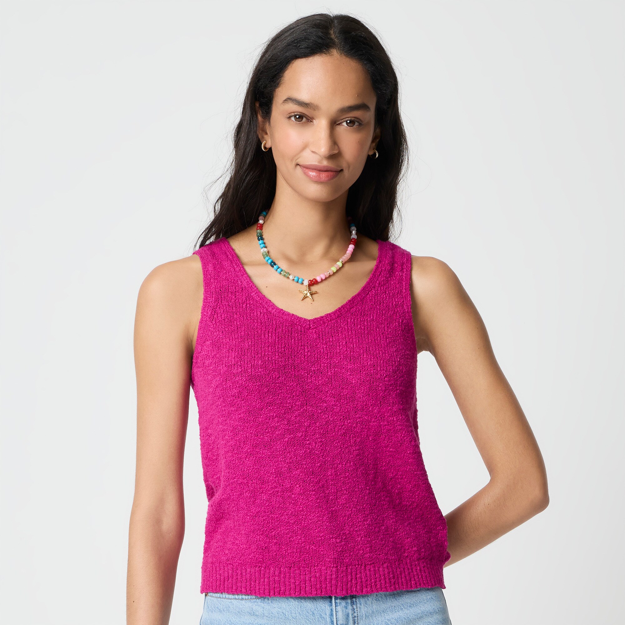 Slub sweater shell