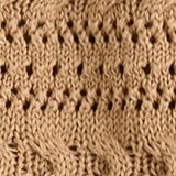 Short-sleeve pointelle cardigan sweater BEACHCOMBER KHAKI