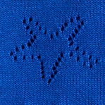 Seashell pointelle cardigan sweater ROYAL TANZANITE