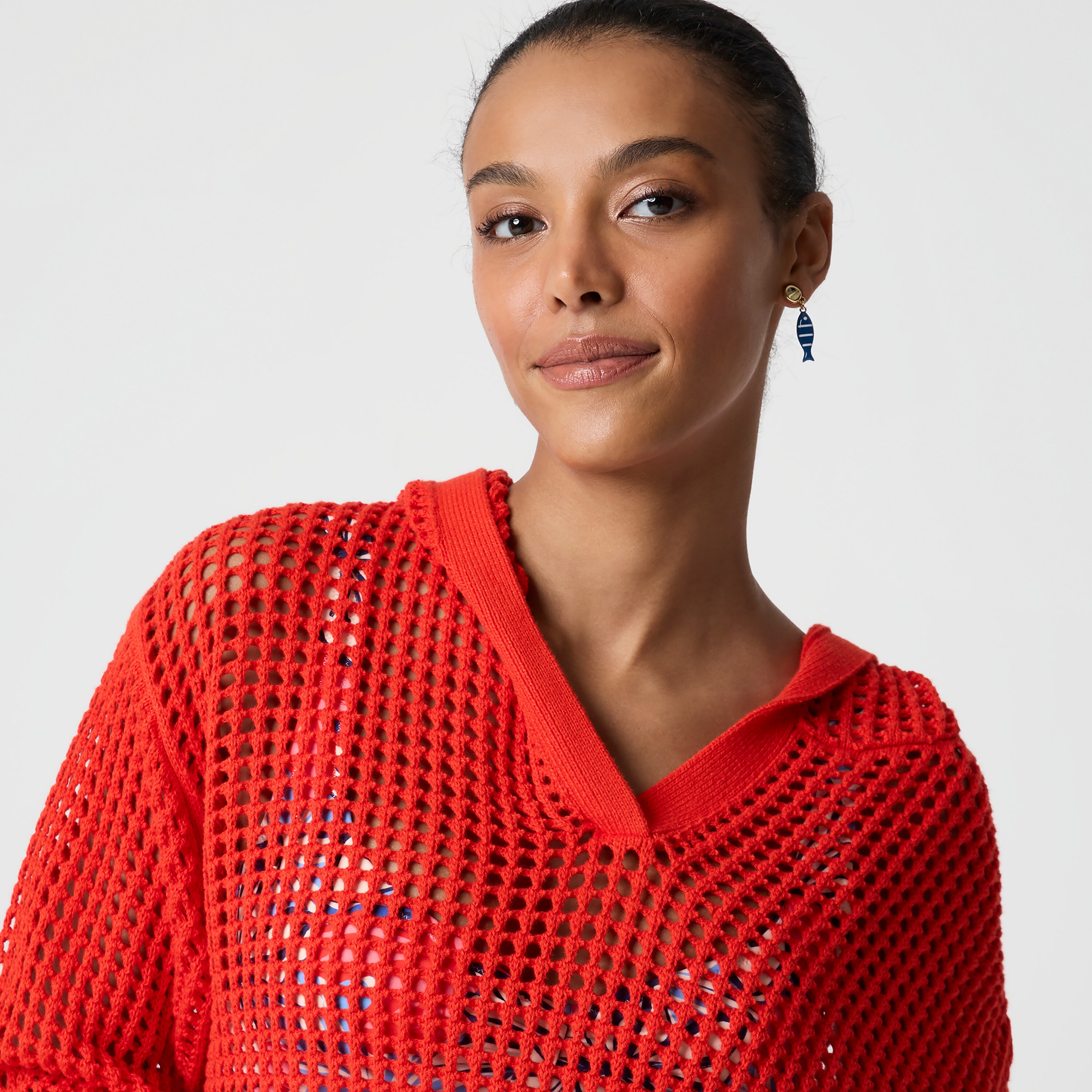 Open-stitch hoodie