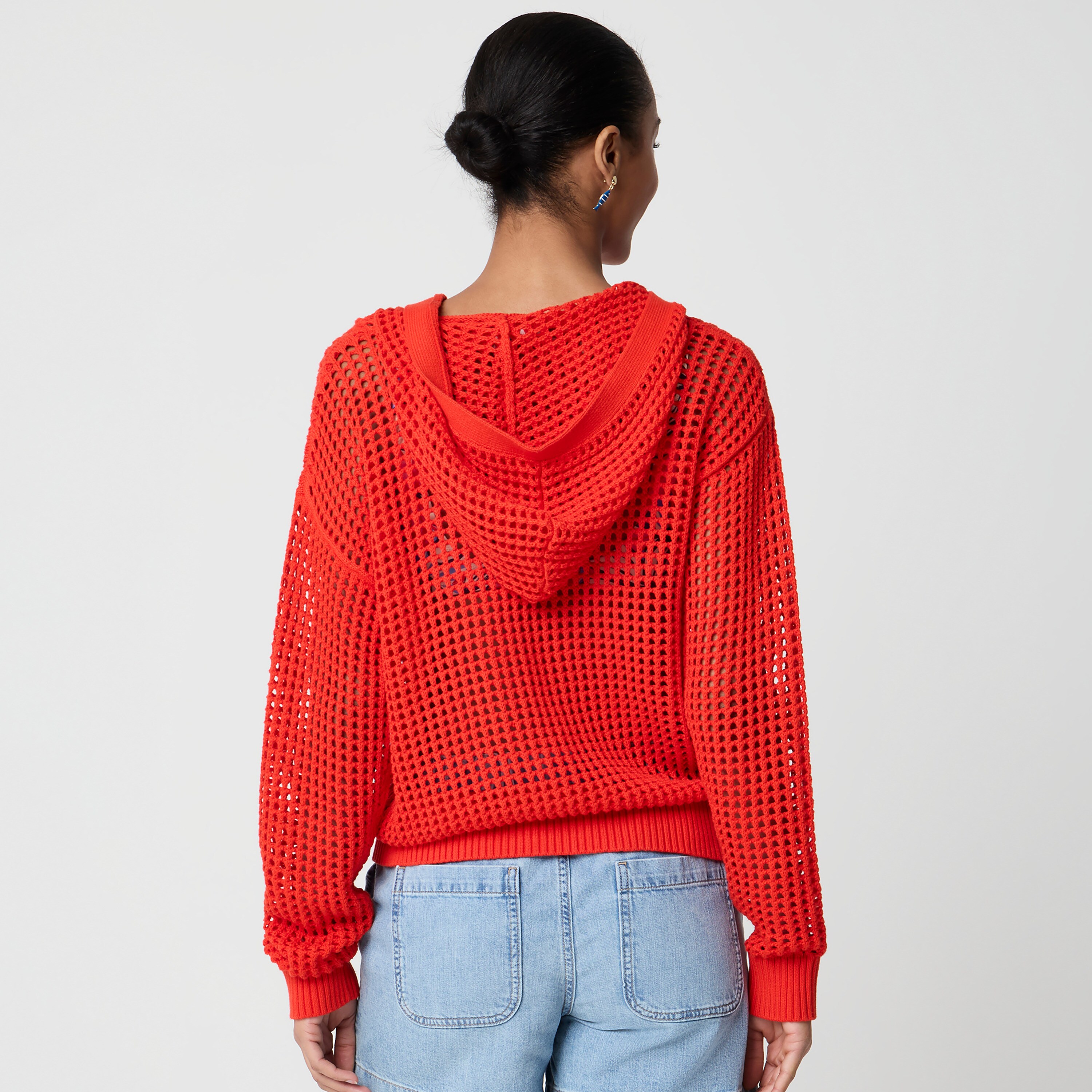 Open-stitch hoodie