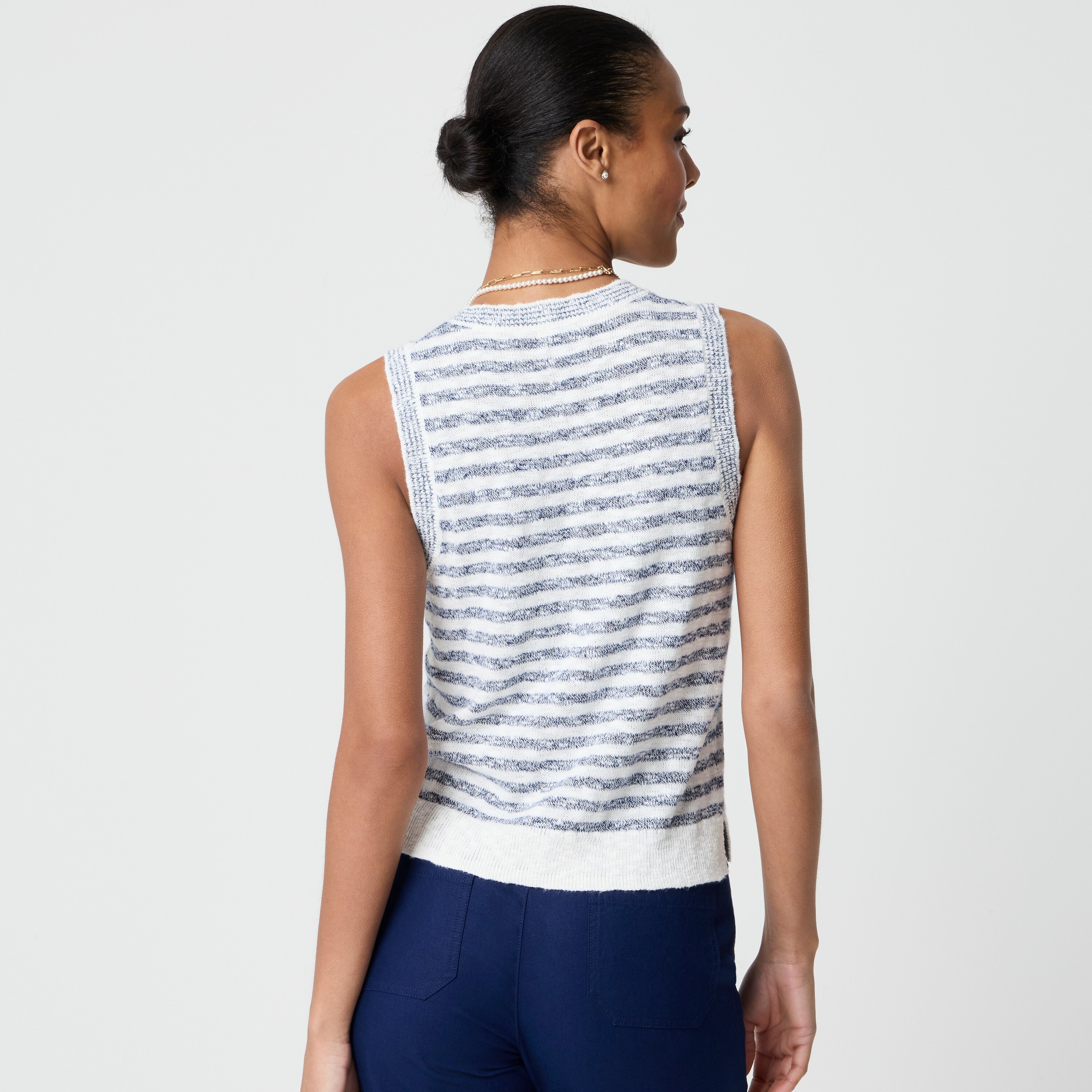 Striped beach sweater-tank