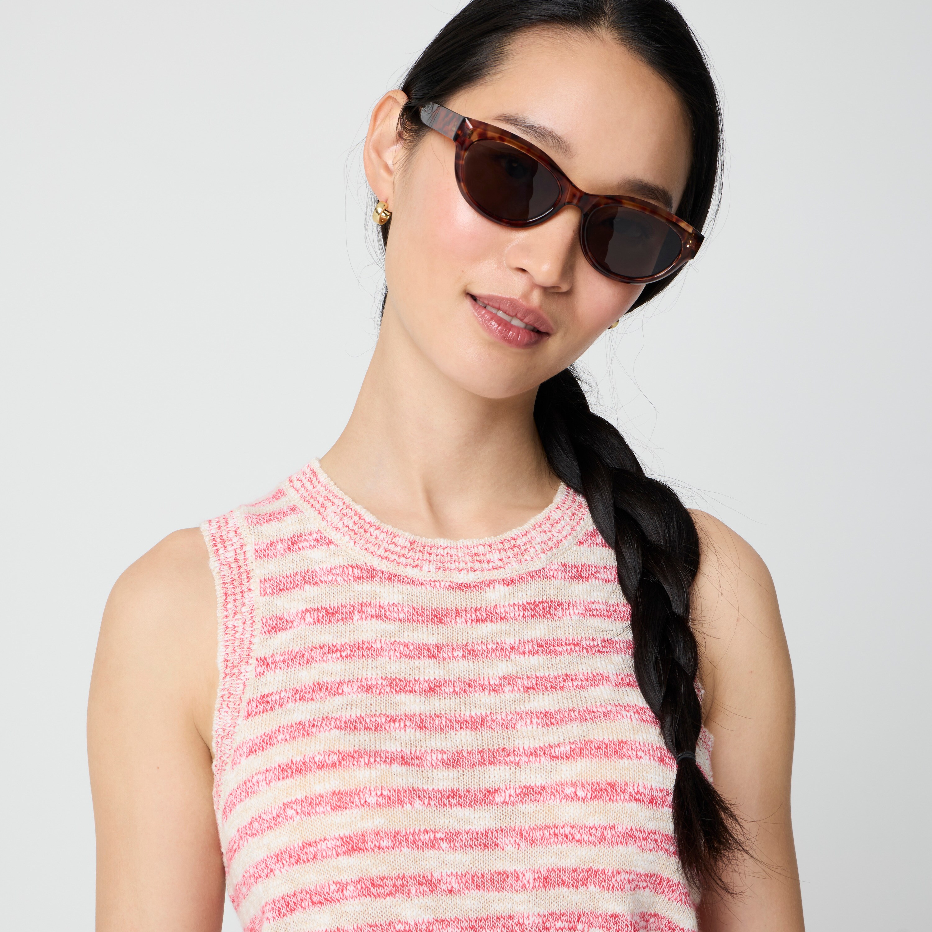 Striped beach sweater-tank