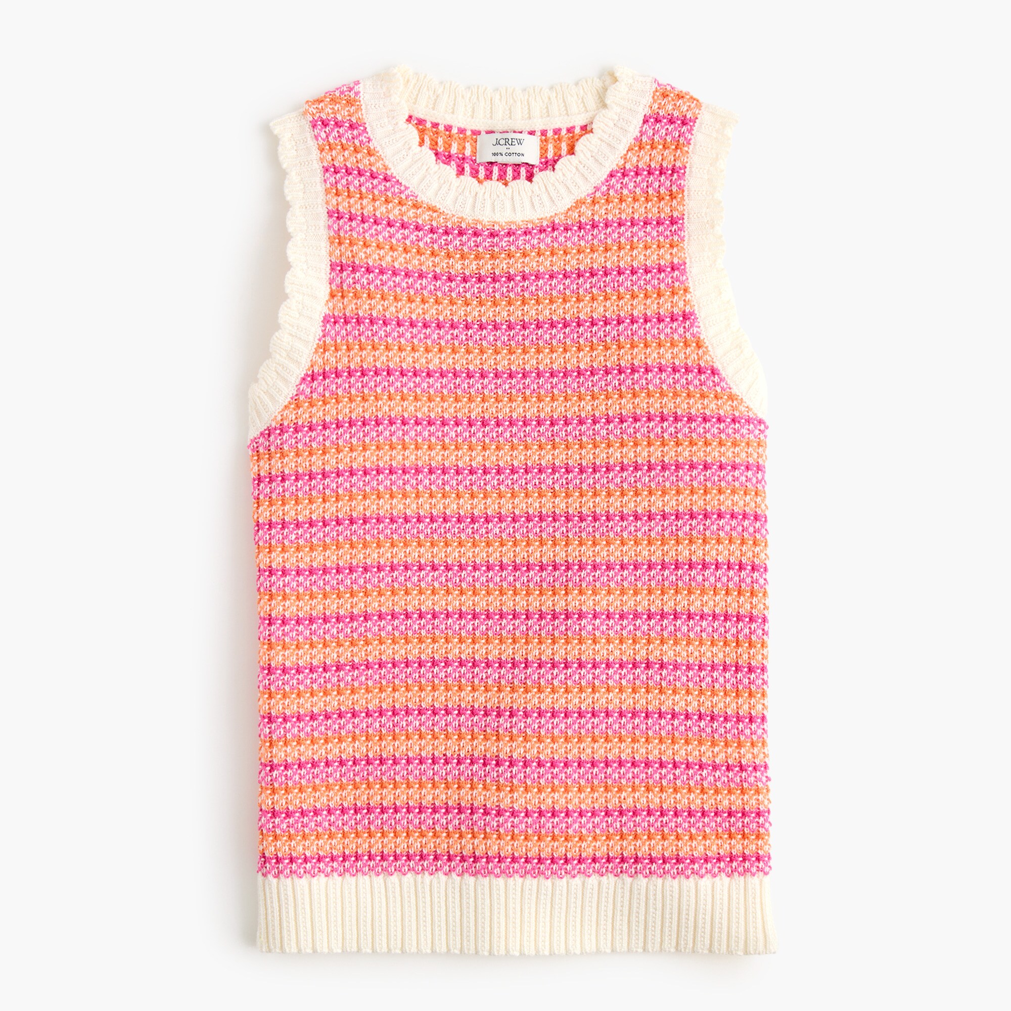 Textured-stitch Striped Tank Top For Women | Factory