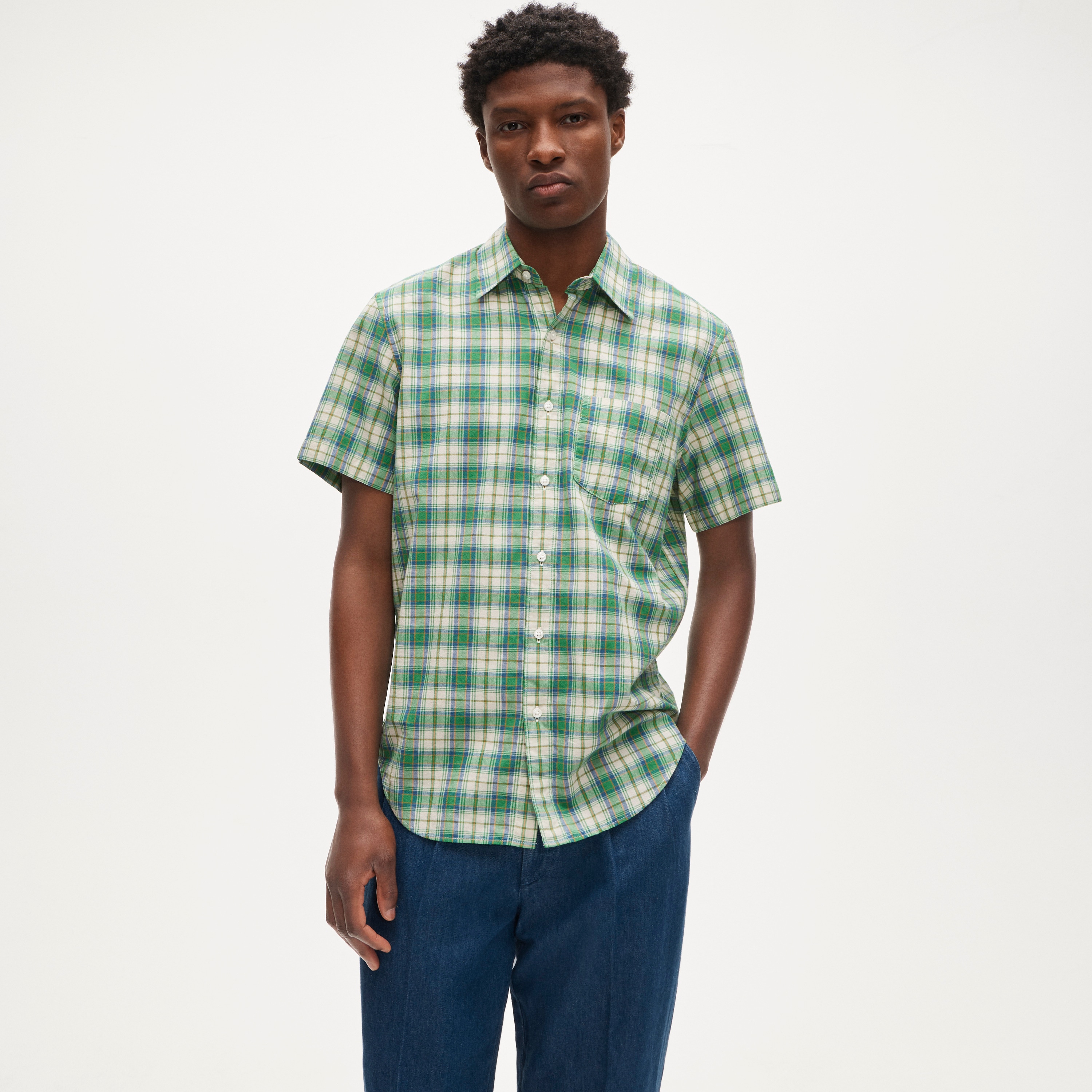 Short-sleeve Shirt In Indian Madras Plaid For Men | J.Crew
