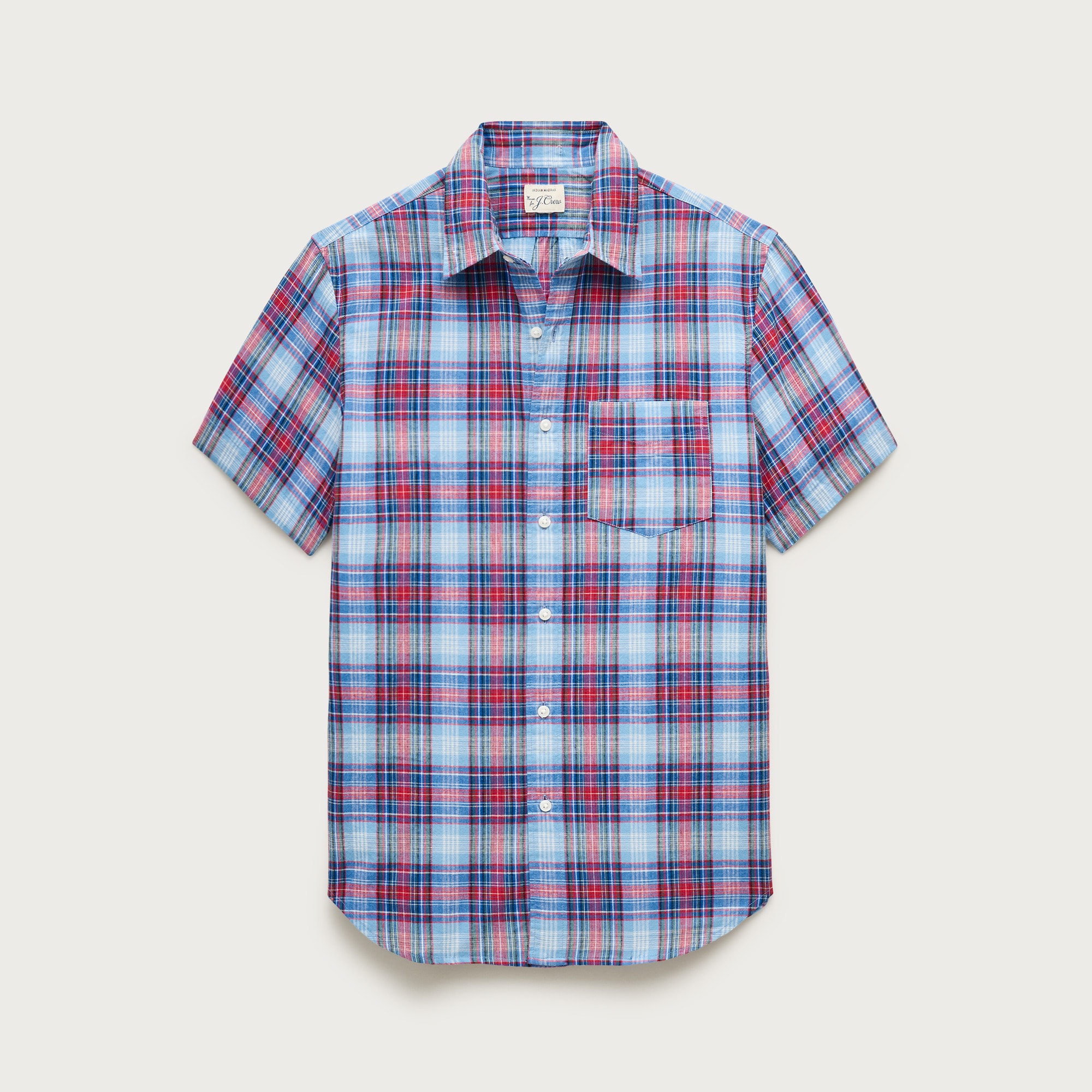Short-sleeve shirt in Indian madras plaid from J.Crew - $120