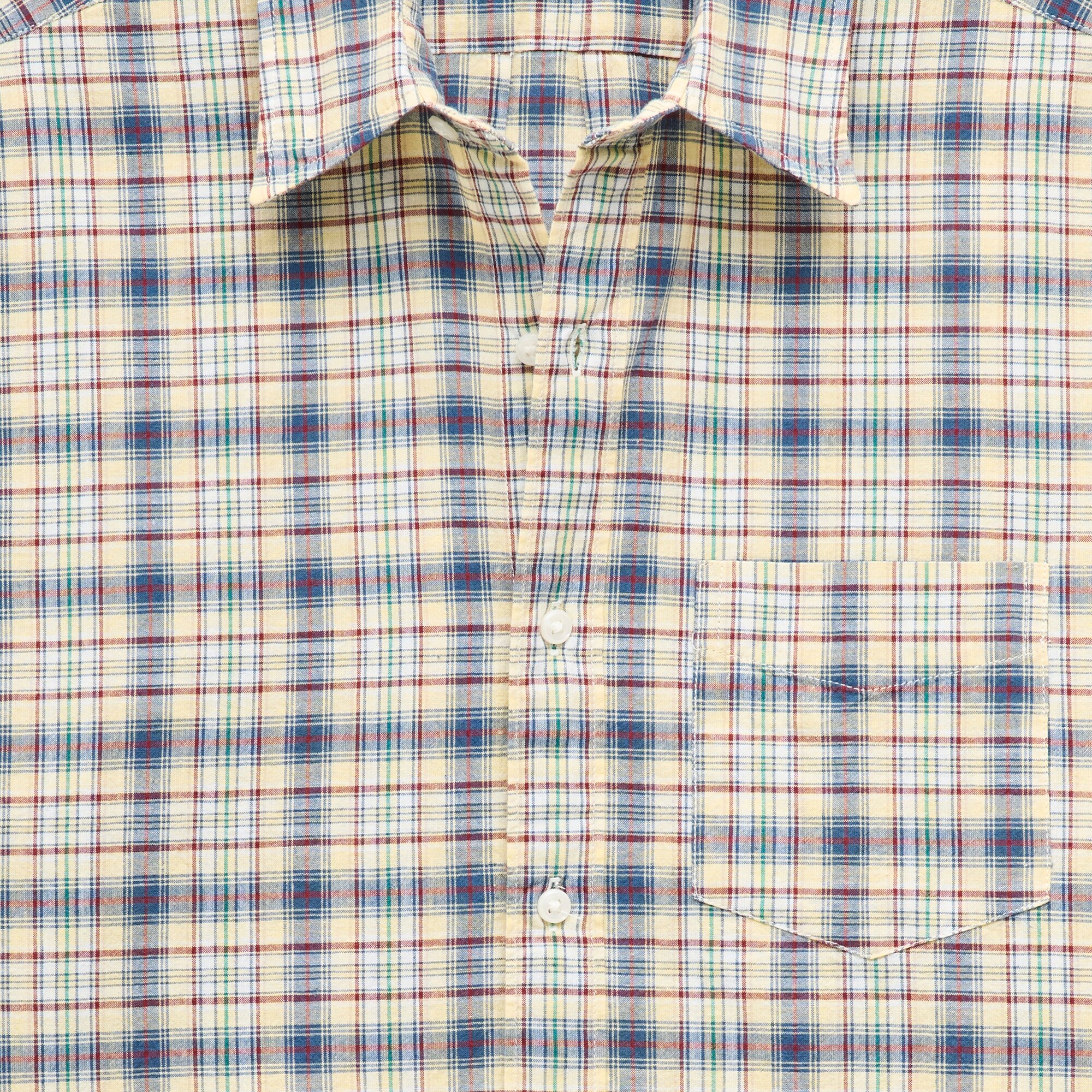 Short-sleeve shirt in Indian madras plaid