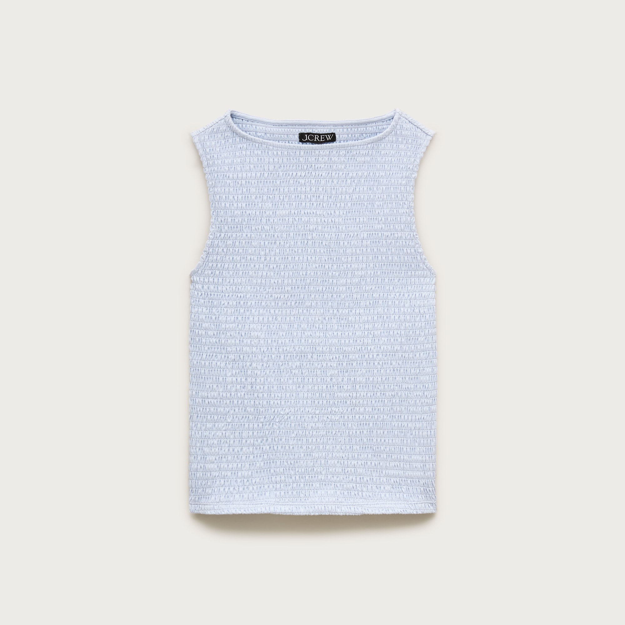 Smocked shell tank top