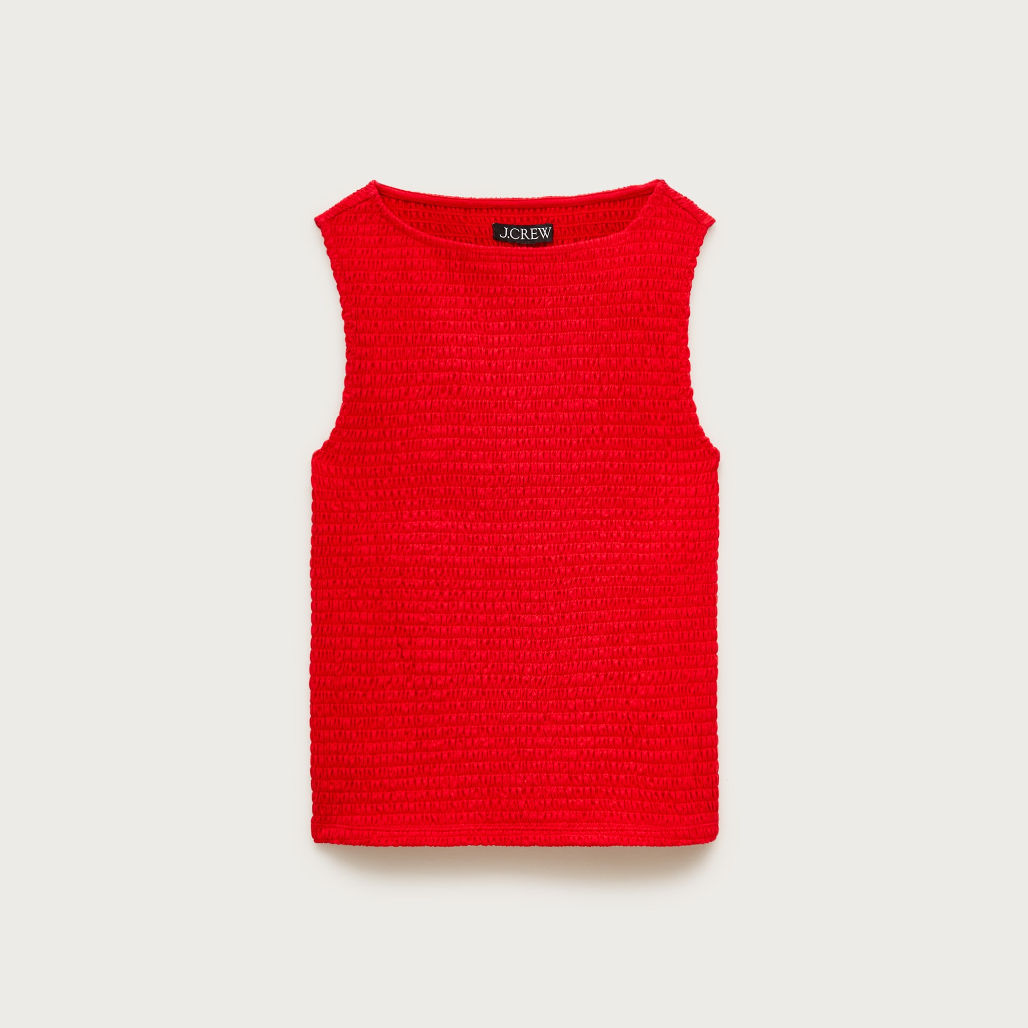 Smocked shell tank top
