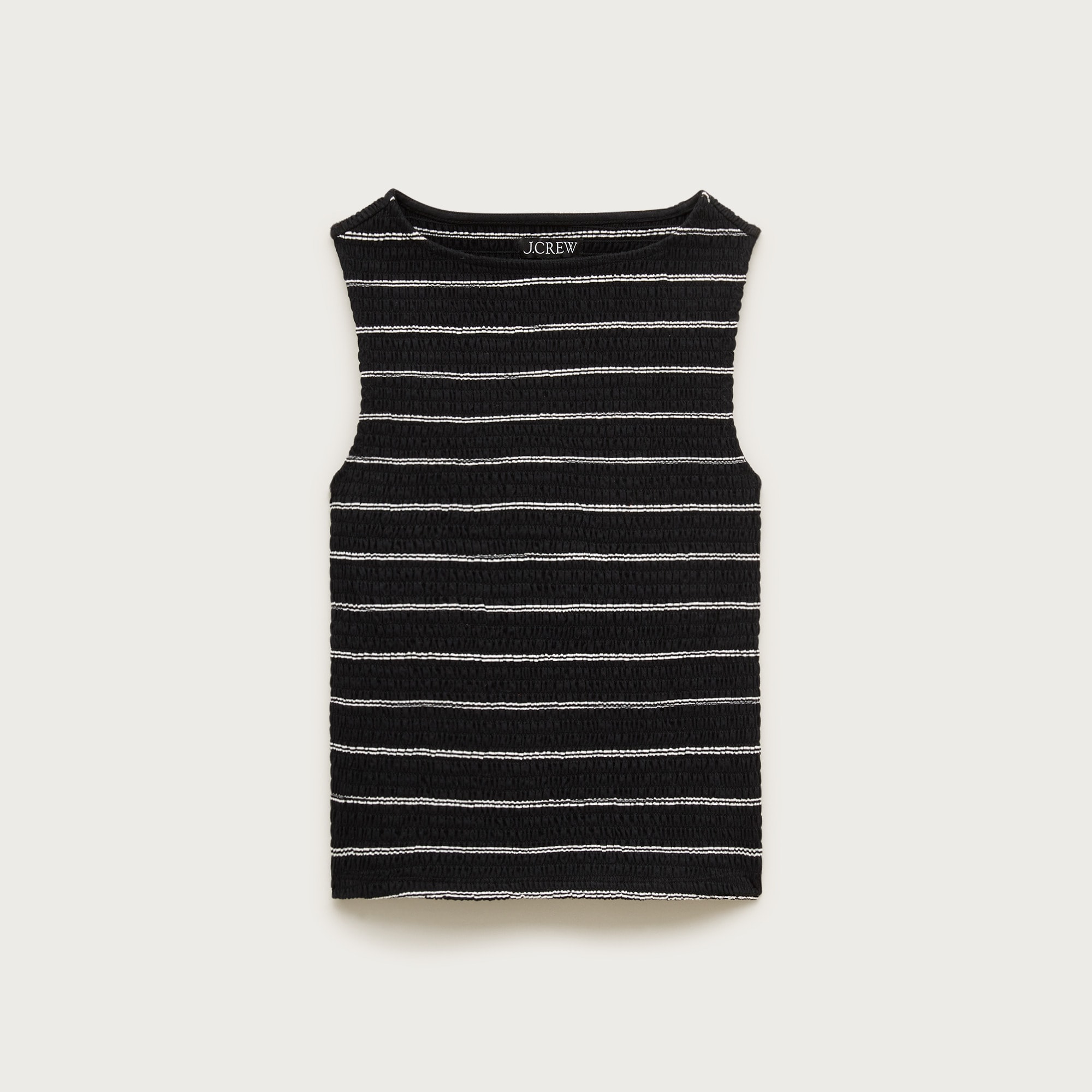 Smocked Shell Tank Top In Stripe For Women | J.Crew