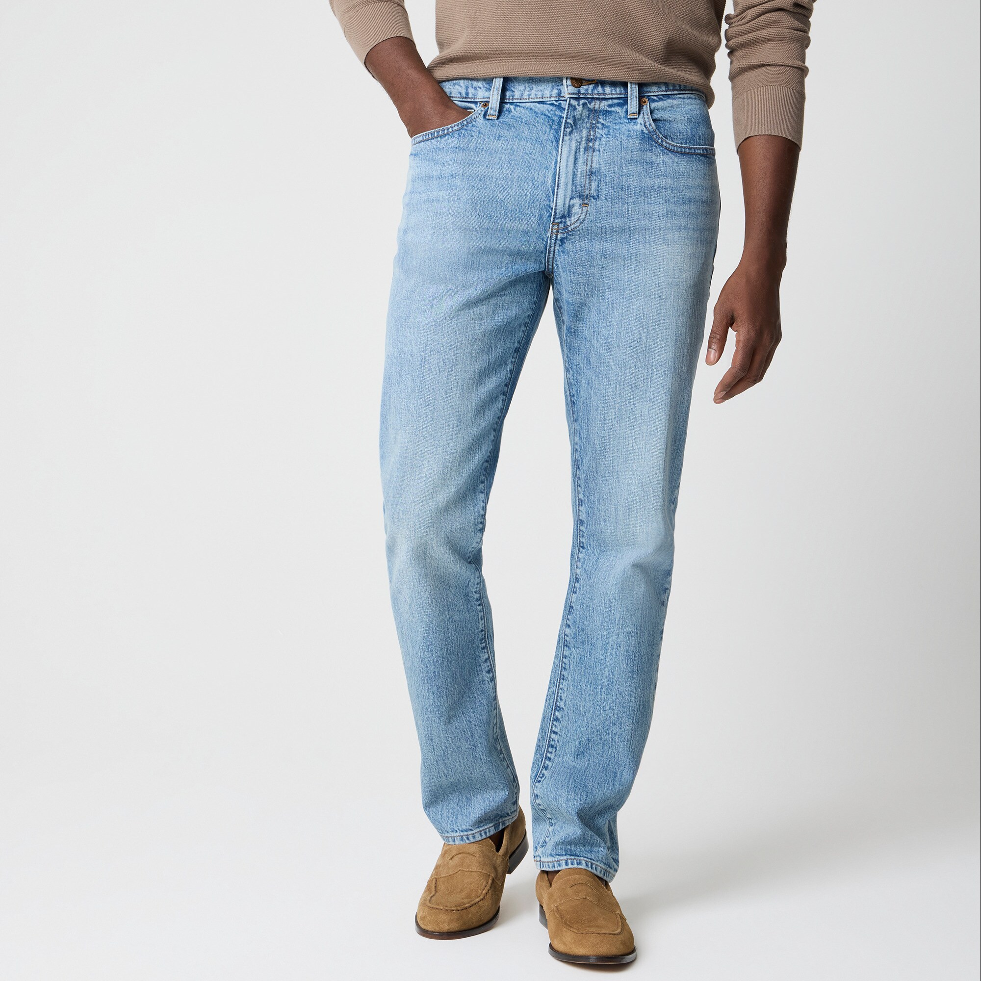 Straight-fit jean in vintage stretch