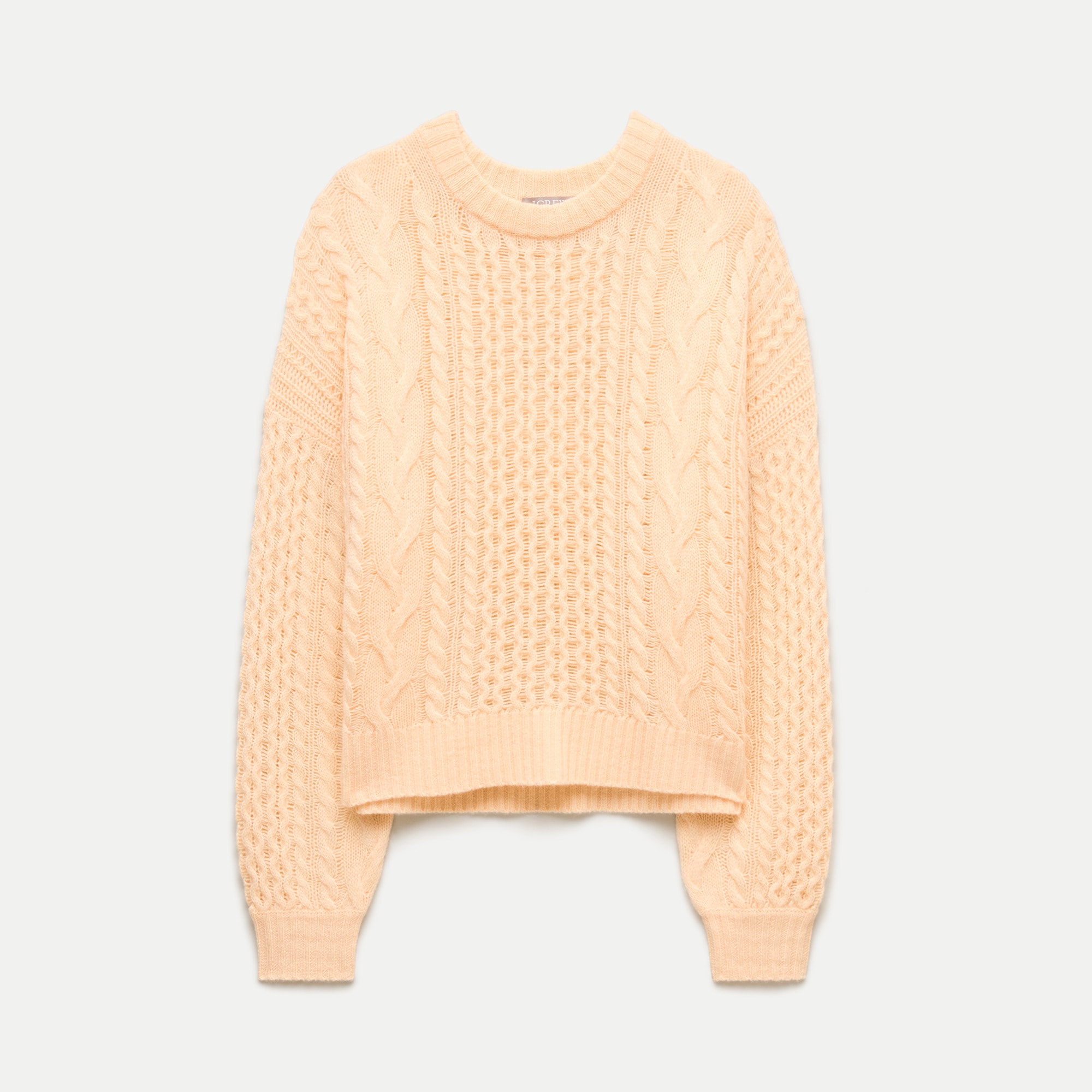 Cashmere Cable-knit Blouson-sleeve Sweater For Women | J.Crew
