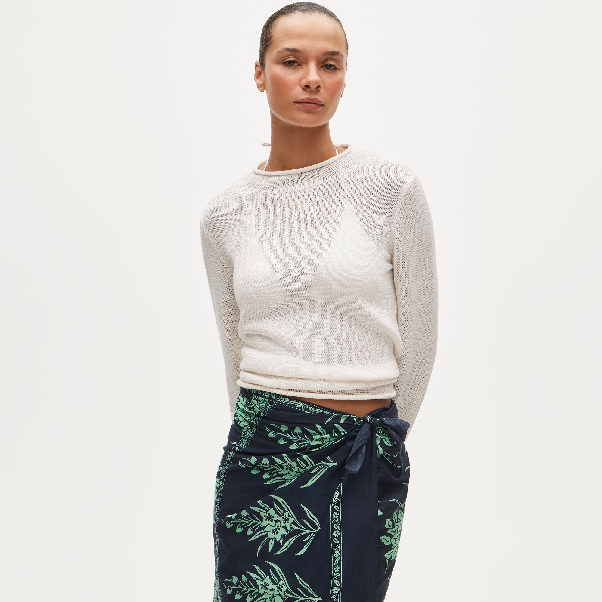 Summer Rollneck™ Sweater In Linen Blend For Women | J.Crew