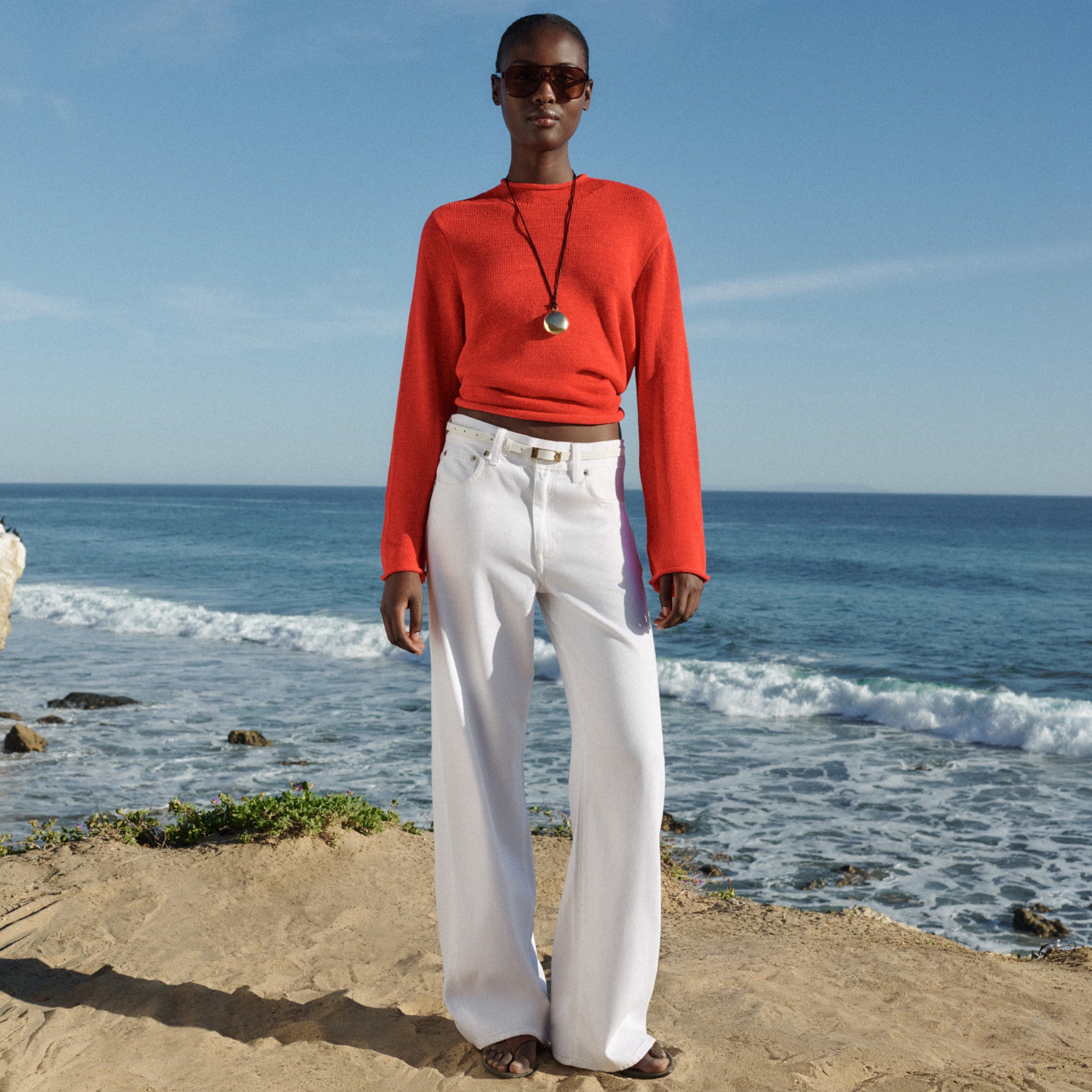00s J.CREW Linen × Cotton roll neck knit Summer Rollneck™ Sweater In Linen Blend For Women | J.Crew