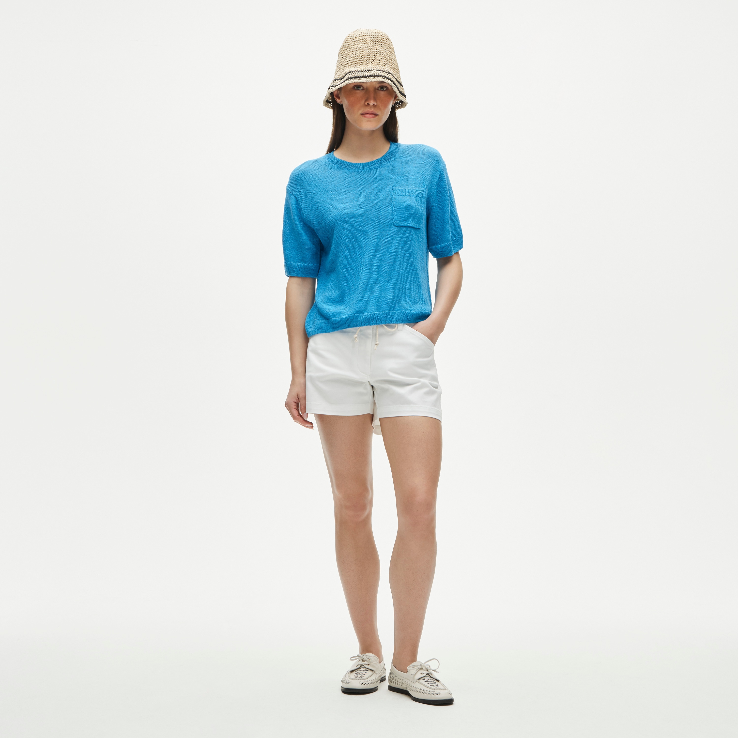 Relaxed pocket sweater-tee
