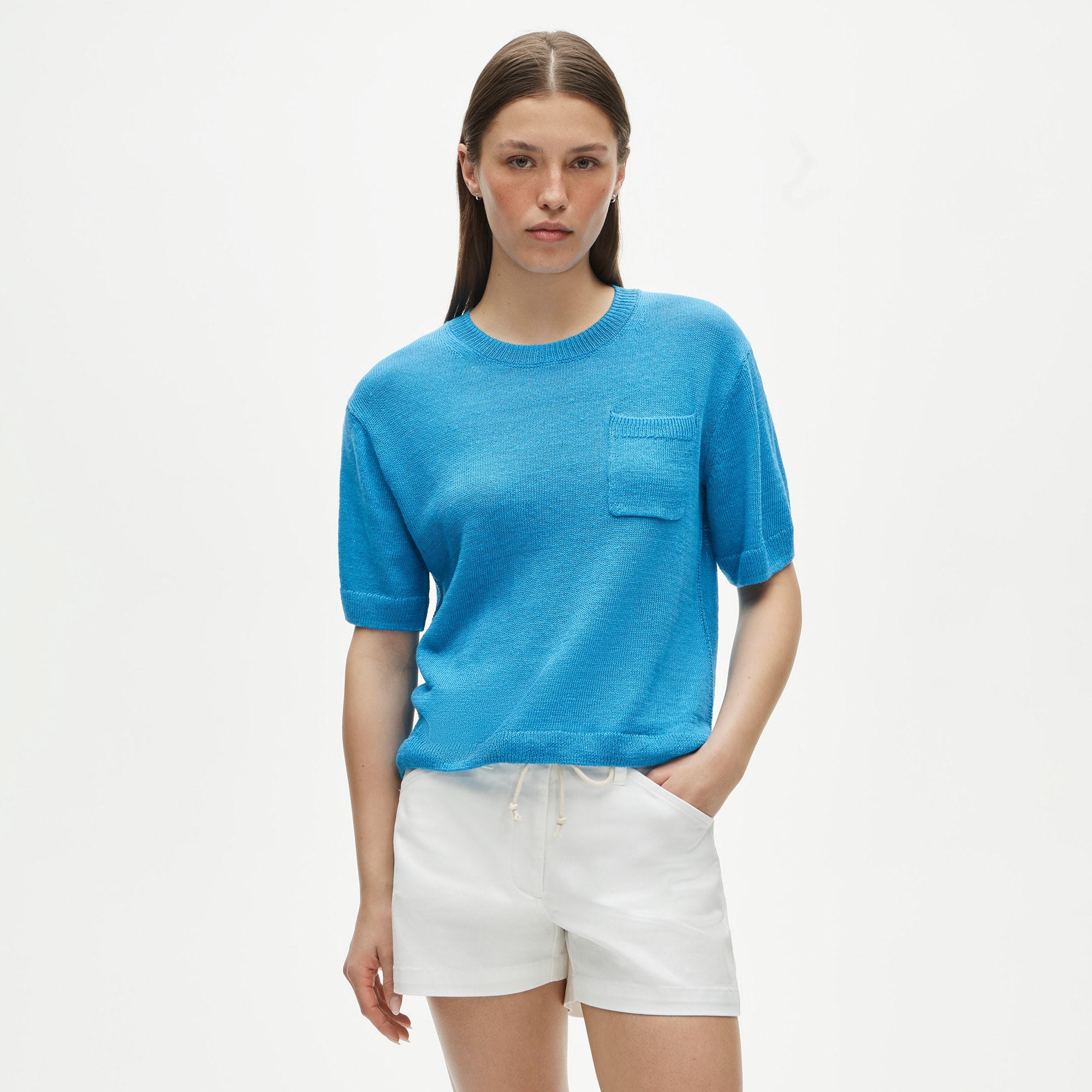 Relaxed pocket sweater-tee