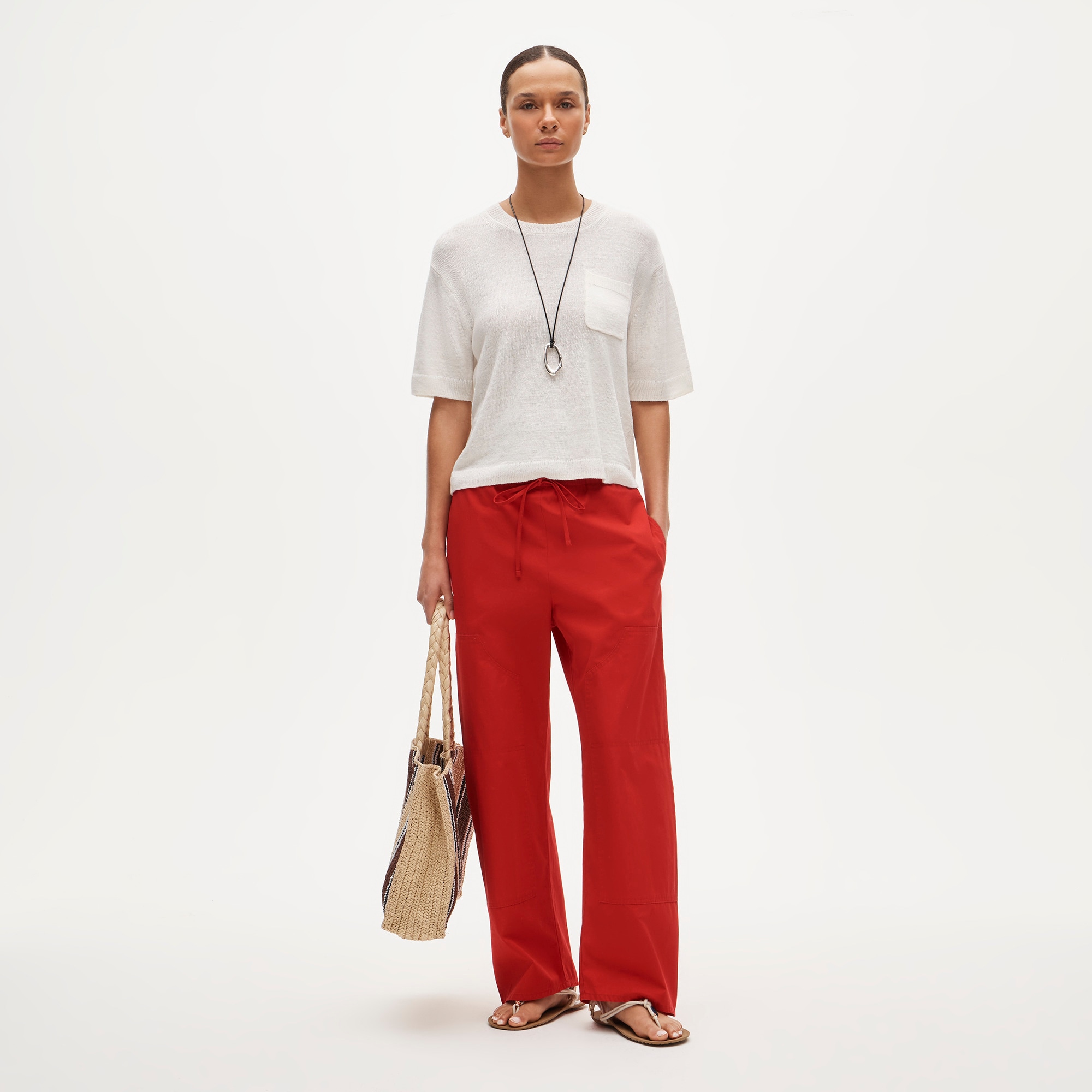Relaxed pocket sweater-tee