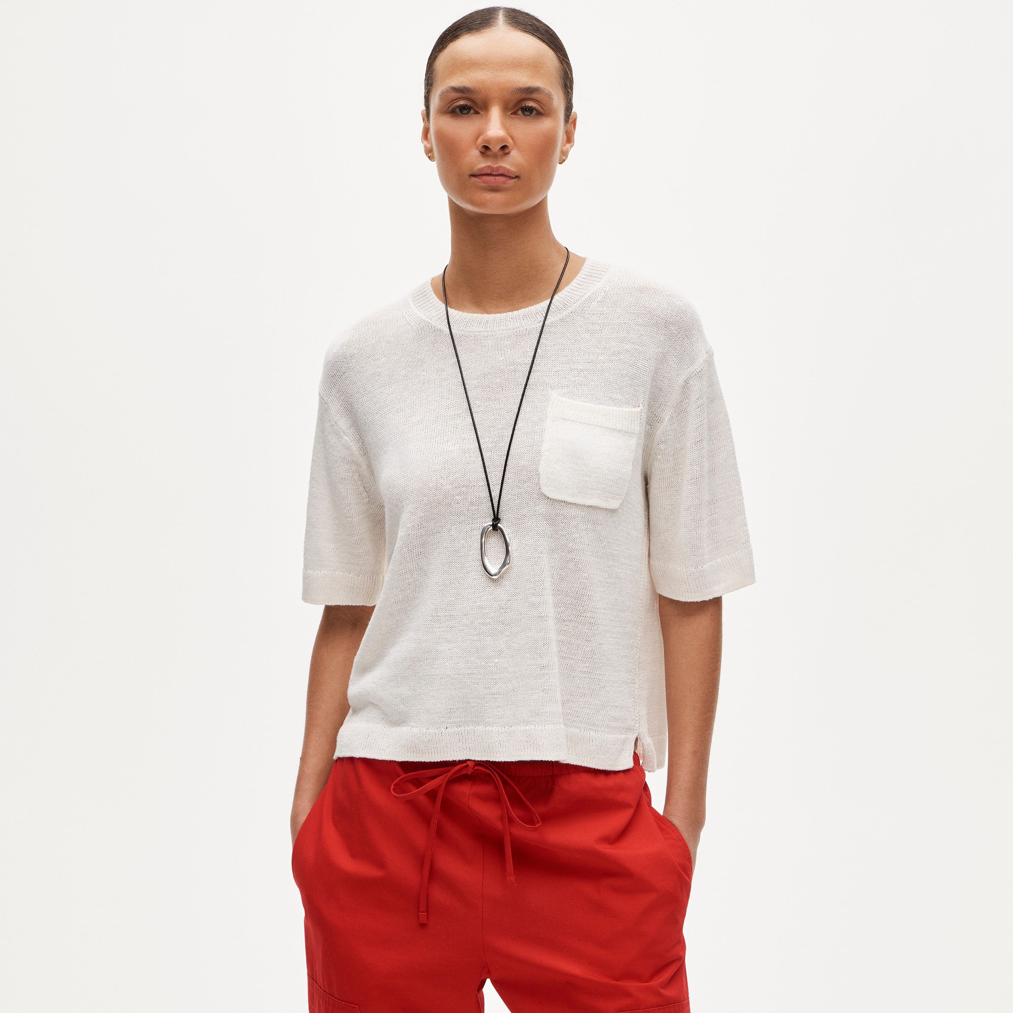 Relaxed pocket sweater-tee - image 2