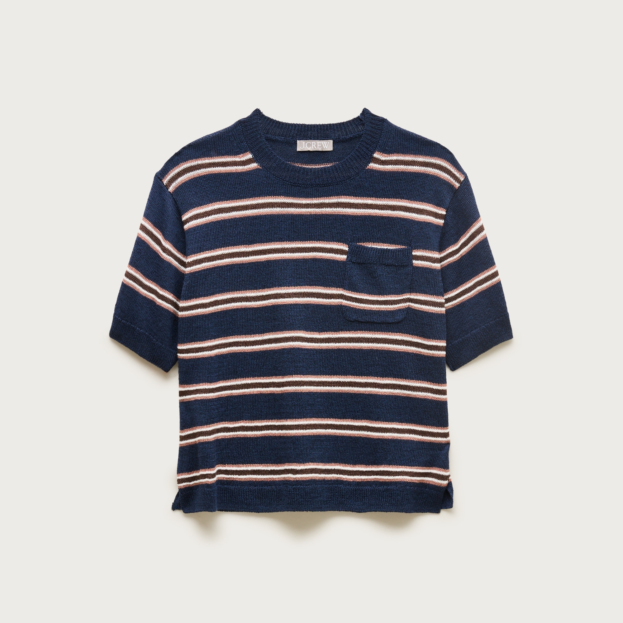 Relaxed pocket sweater-tee in stripe