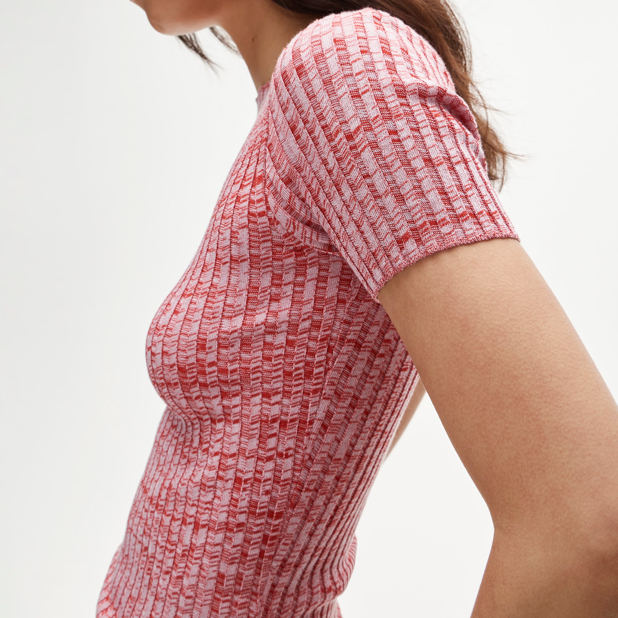 Space-dyed boatneck sweater-tee - image 4