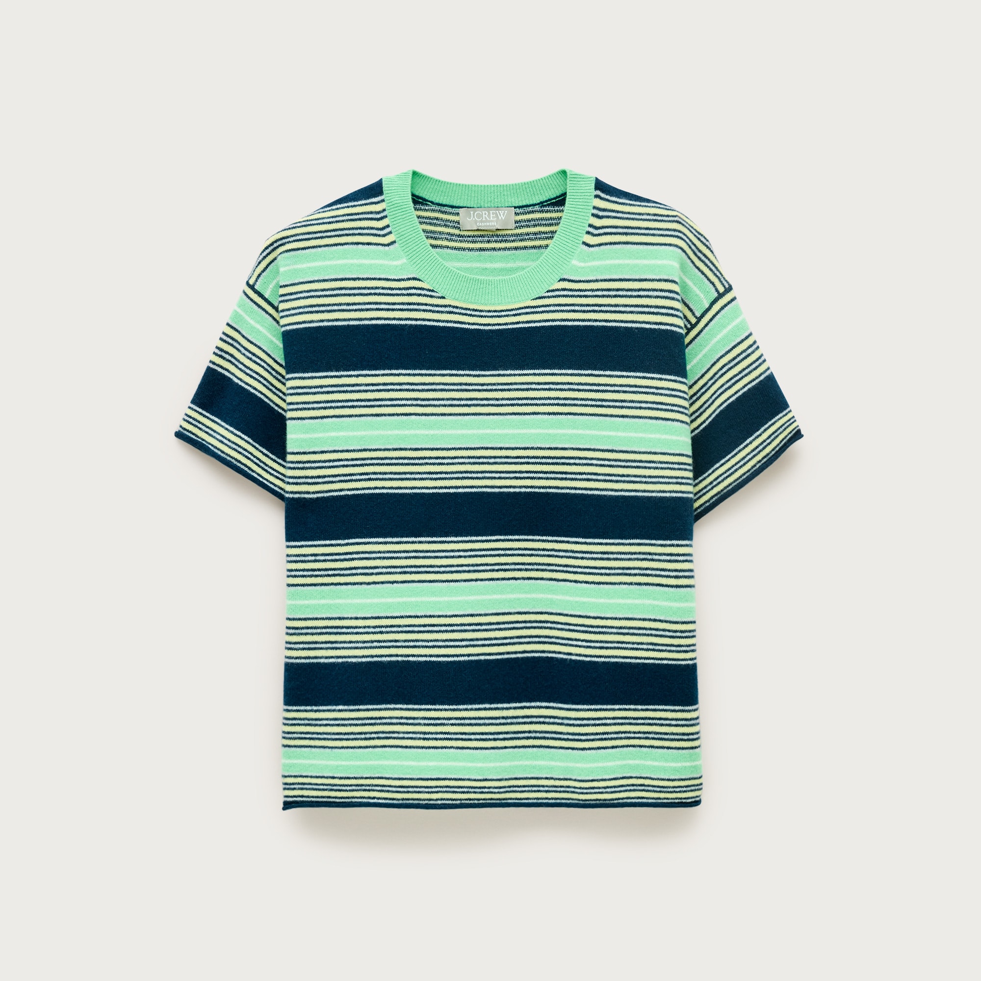 Cashmere Relaxed T-shirt In Stripe For Women | J.Crew