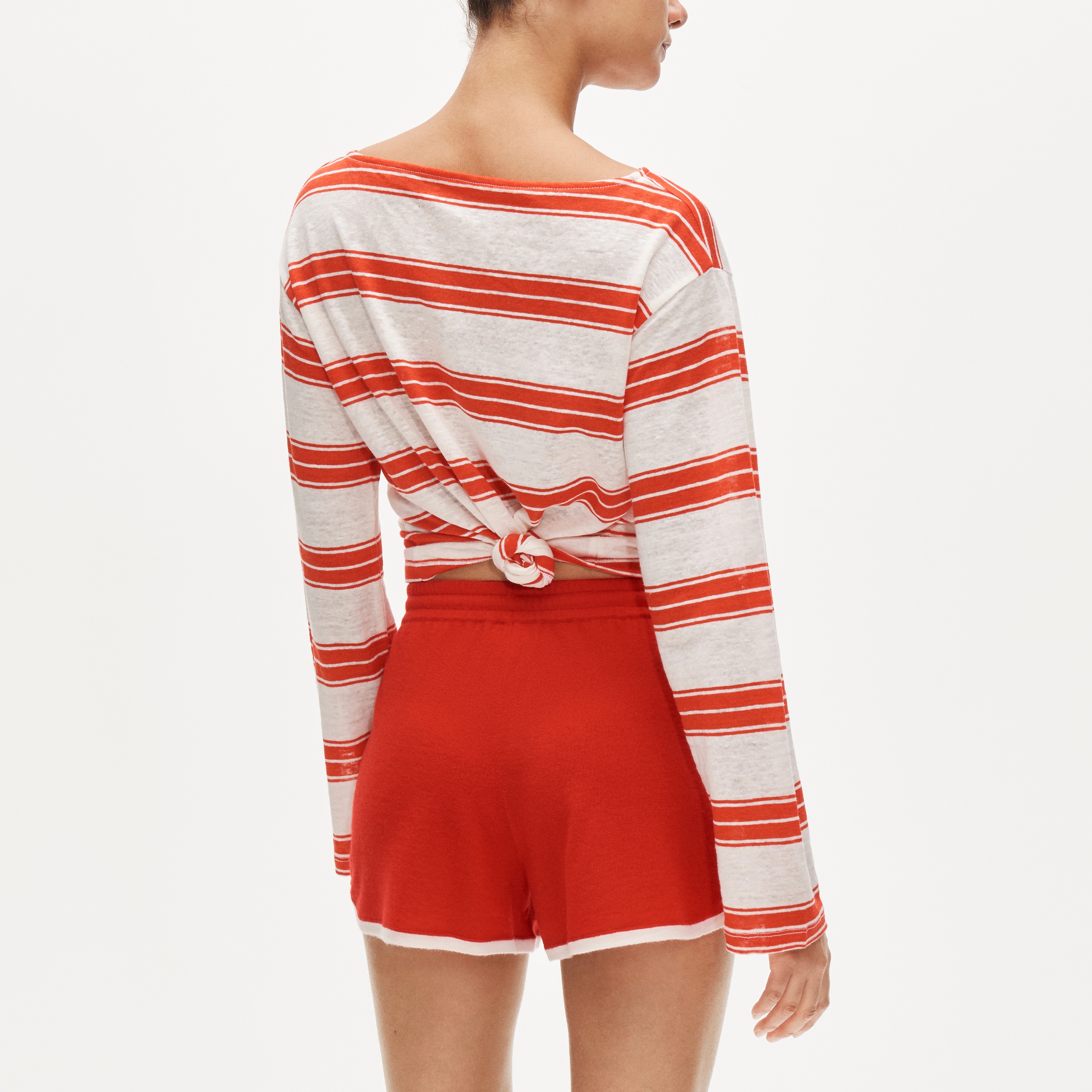 Featherweight cashmere drawstring short