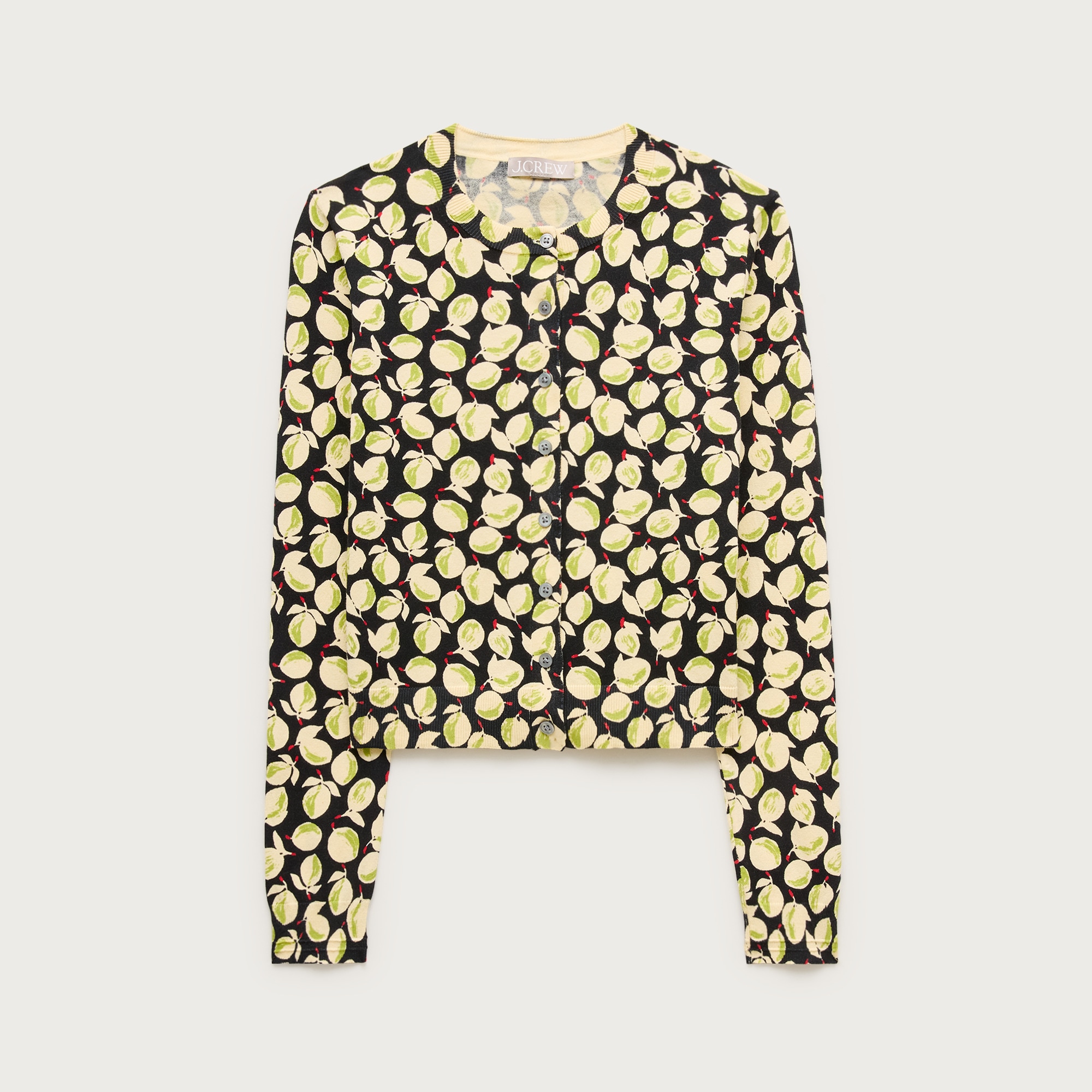 Jackie Cardigan In Lemon Print For Women | J.Crew