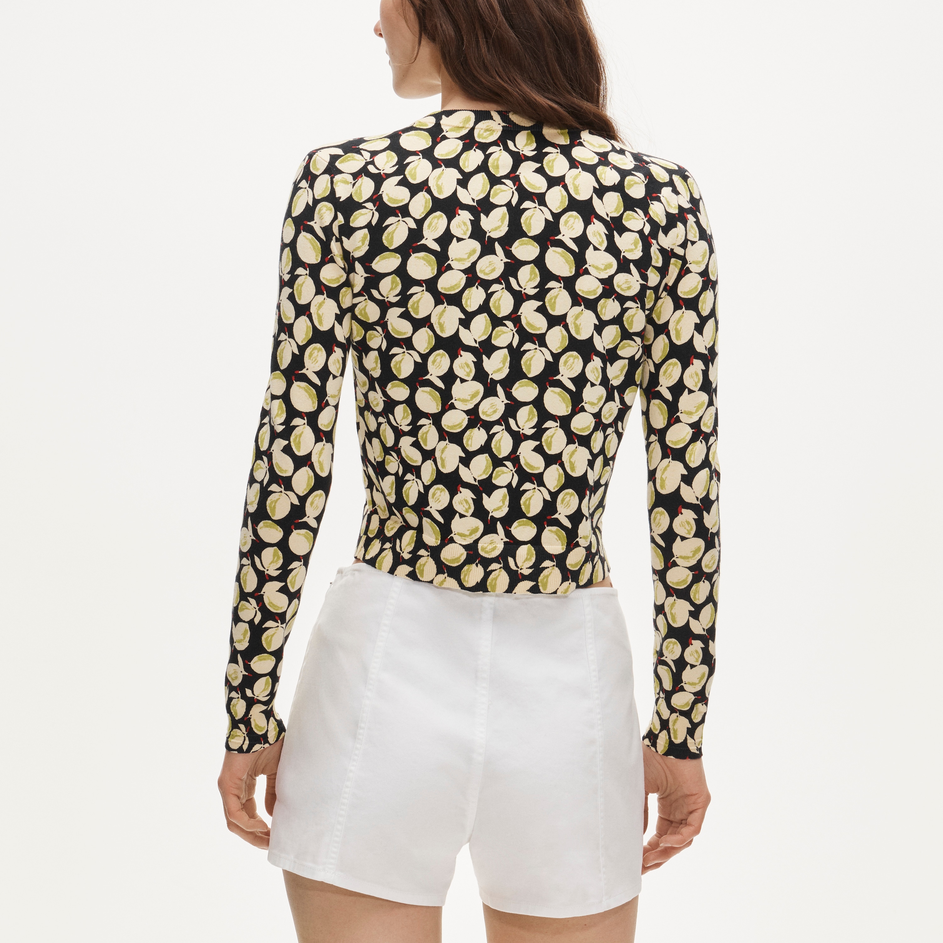 Jackie Cardigan In Lemon Print For Women | J.Crew