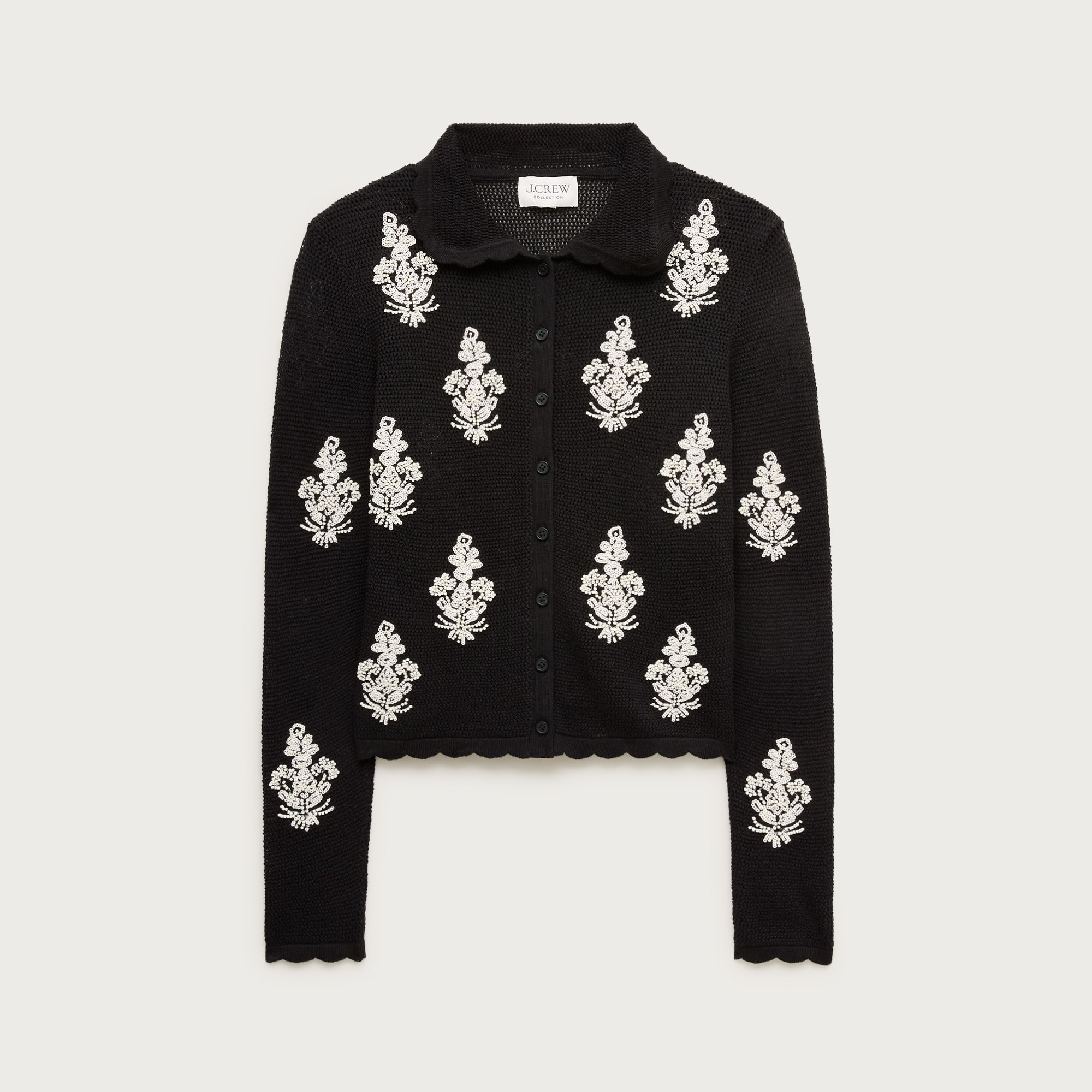 Collection pointelle floral cardigan with embellishments from J.Crew - $170