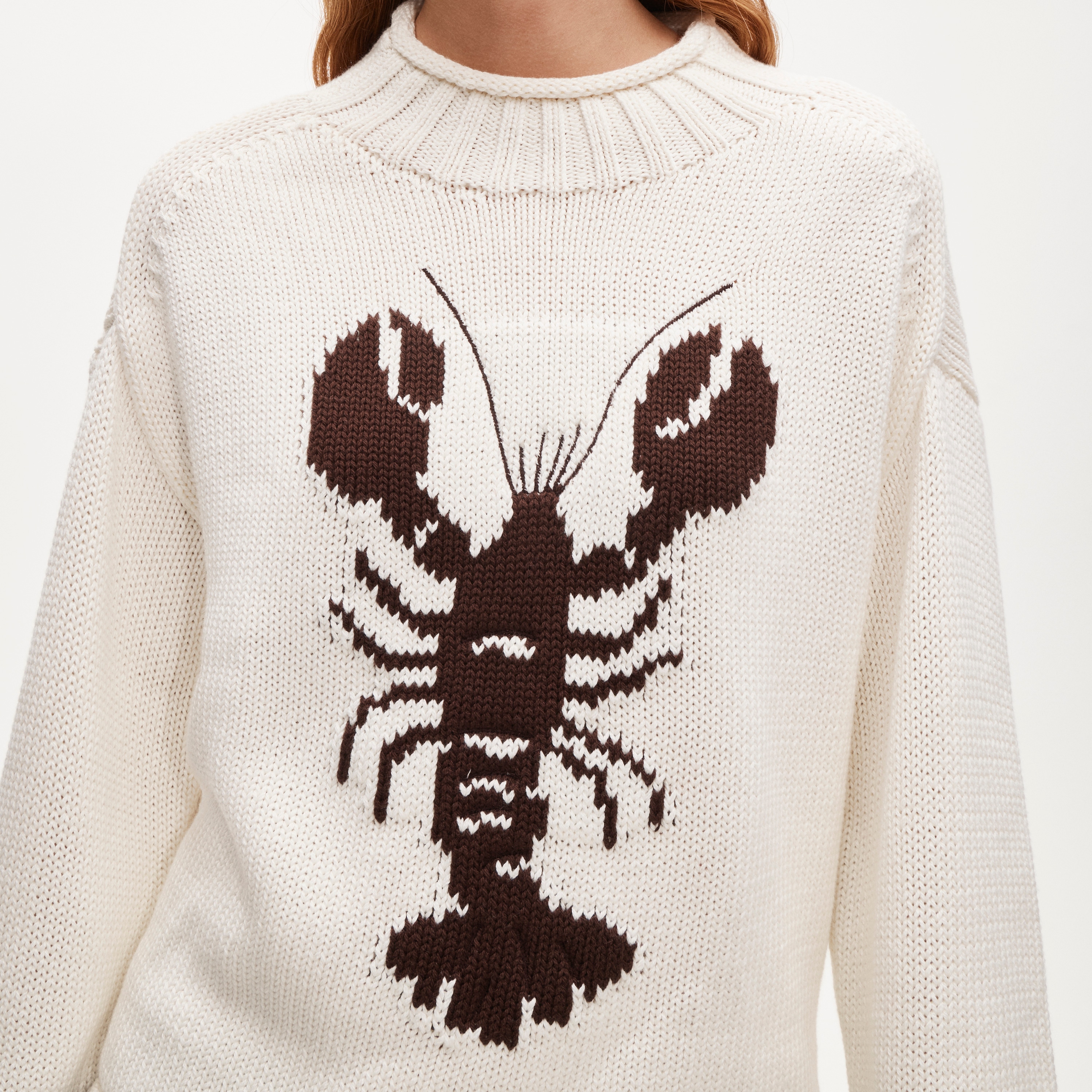 2025 Rollneck™ Sweater With Lobster Intarsia For Women | J.Crew