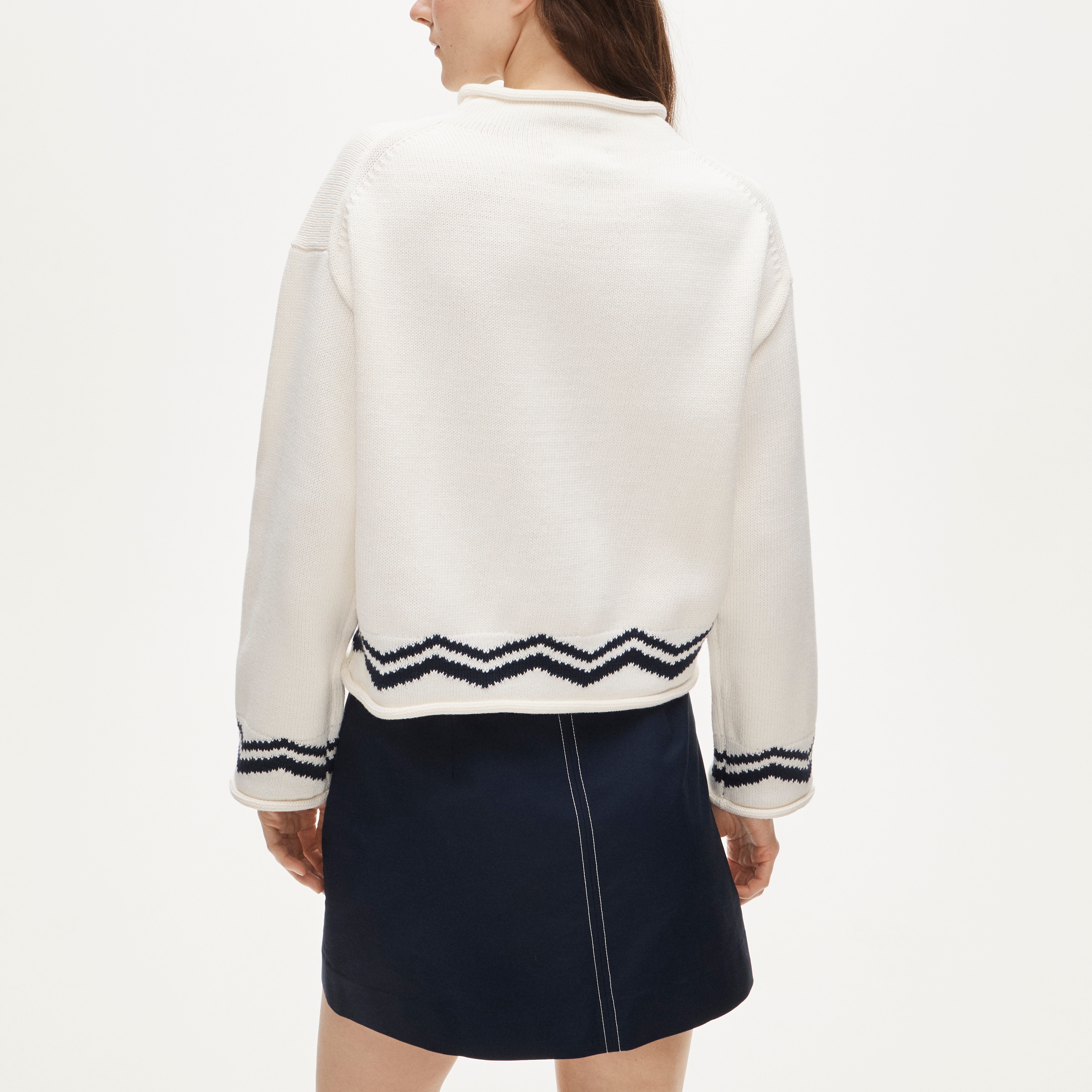 2025 Rollneck™ Cardigan With Lobster Intarsia For Women | J.Crew