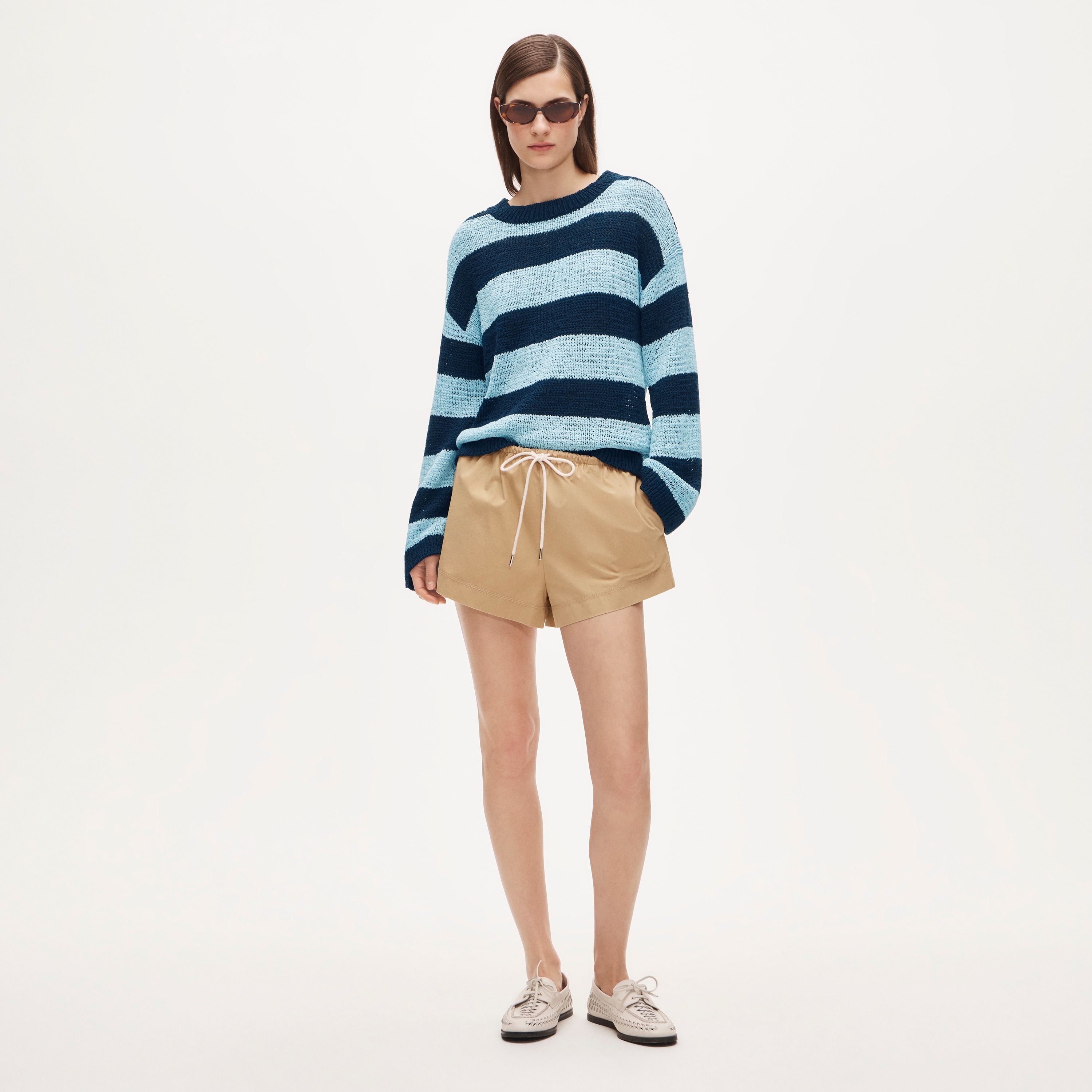 Montauk pullover sweater in rugby stripe