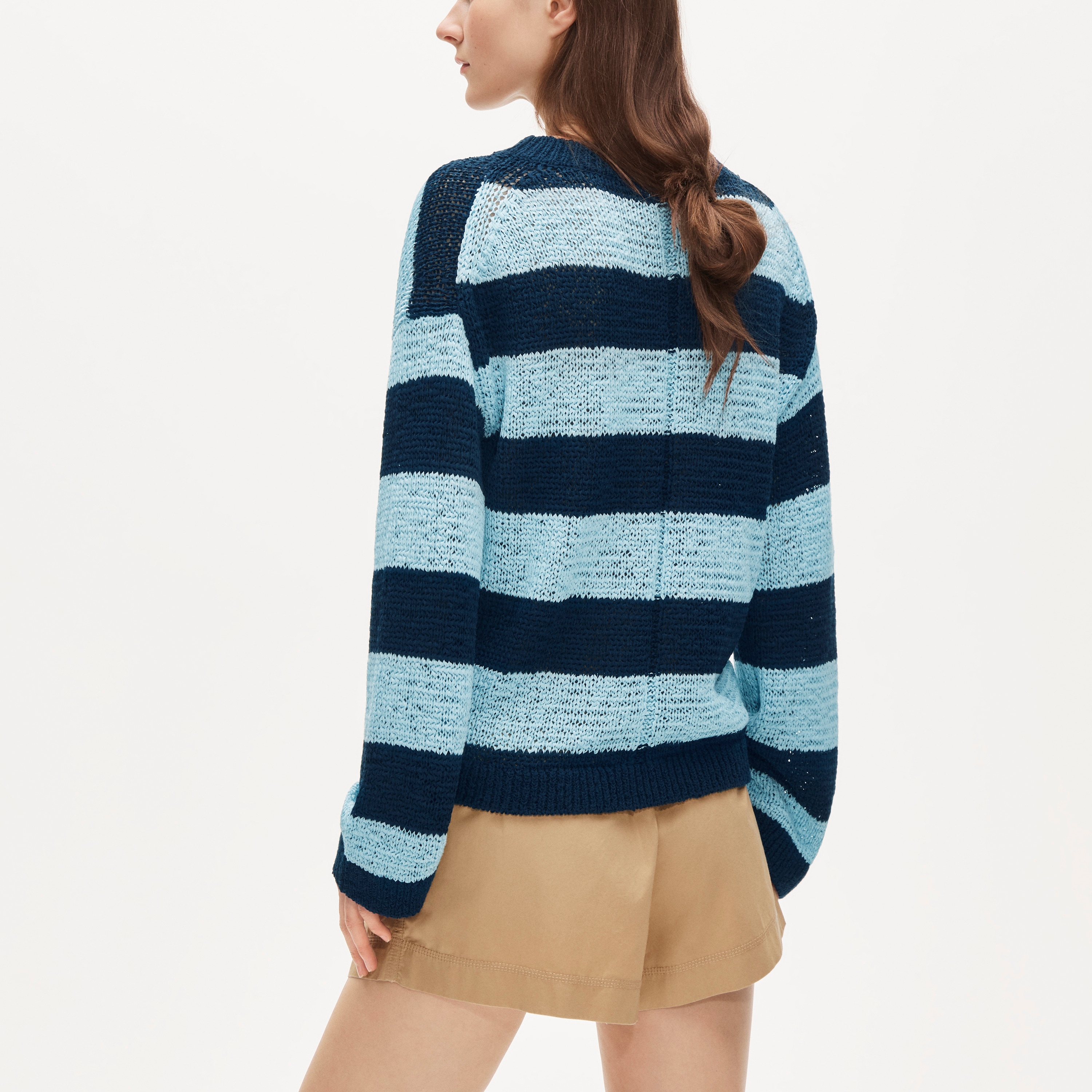Montauk pullover sweater in rugby stripe