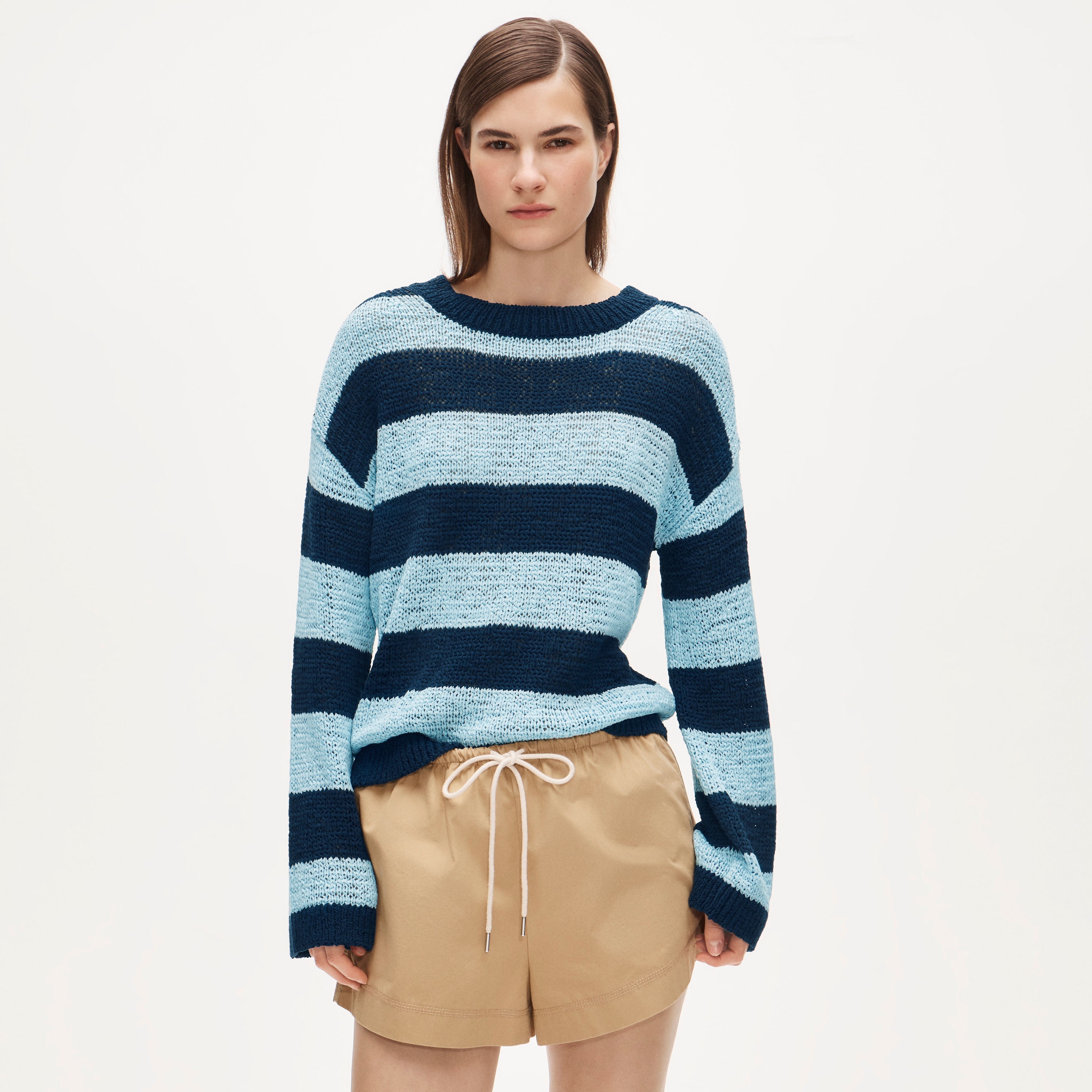 Montauk pullover sweater in rugby stripe