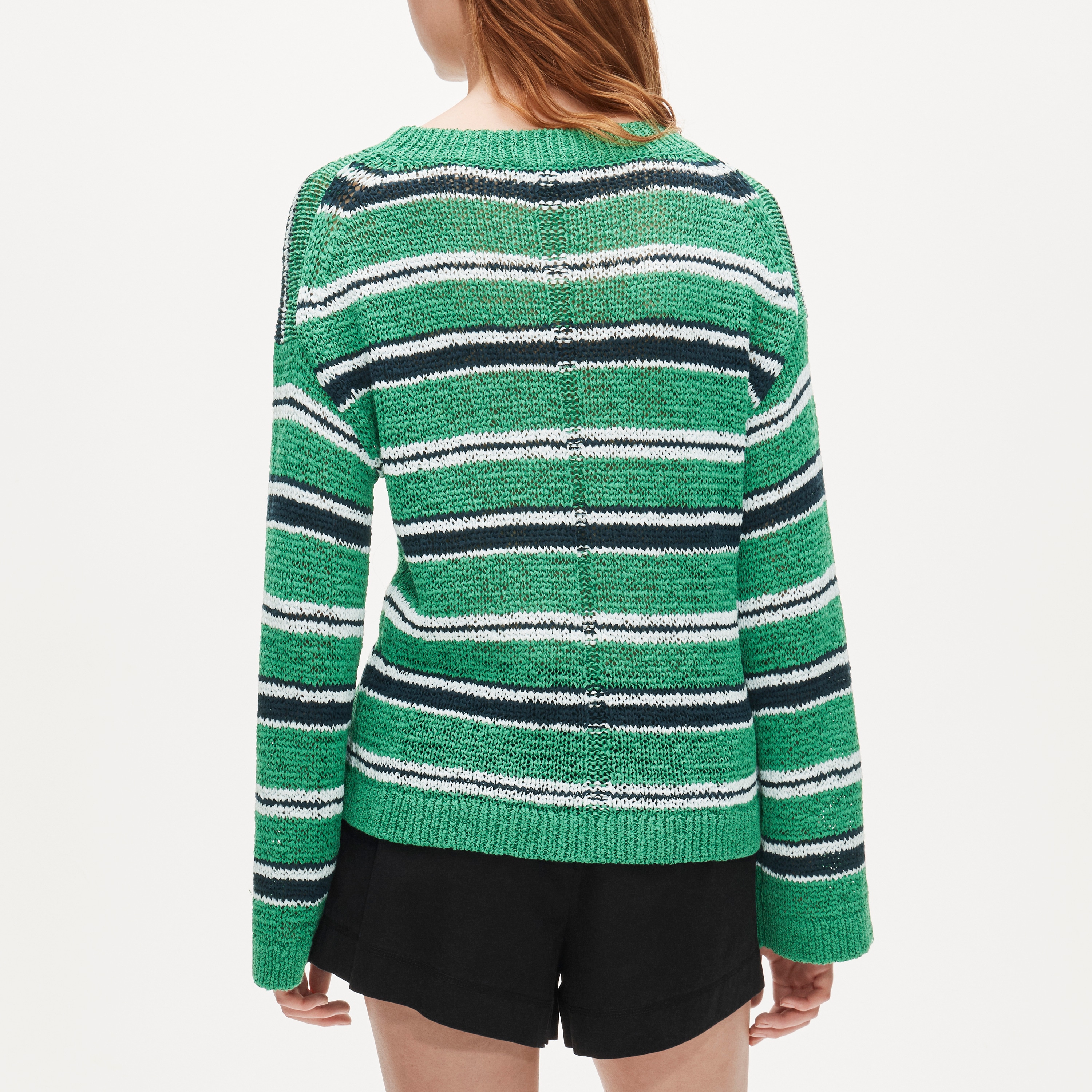 Montauk pullover sweater in multicolor stripe
