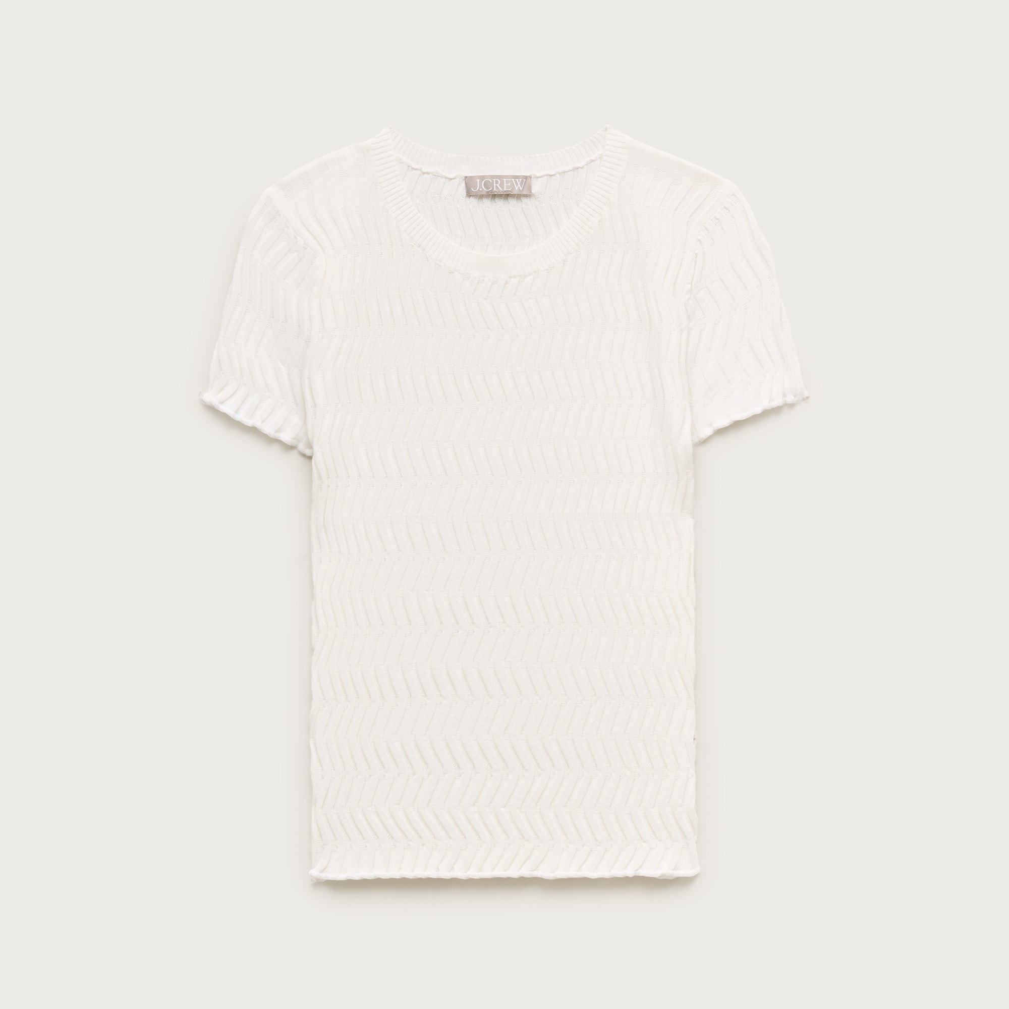 Wave-rib sweater-tee in super-stretch