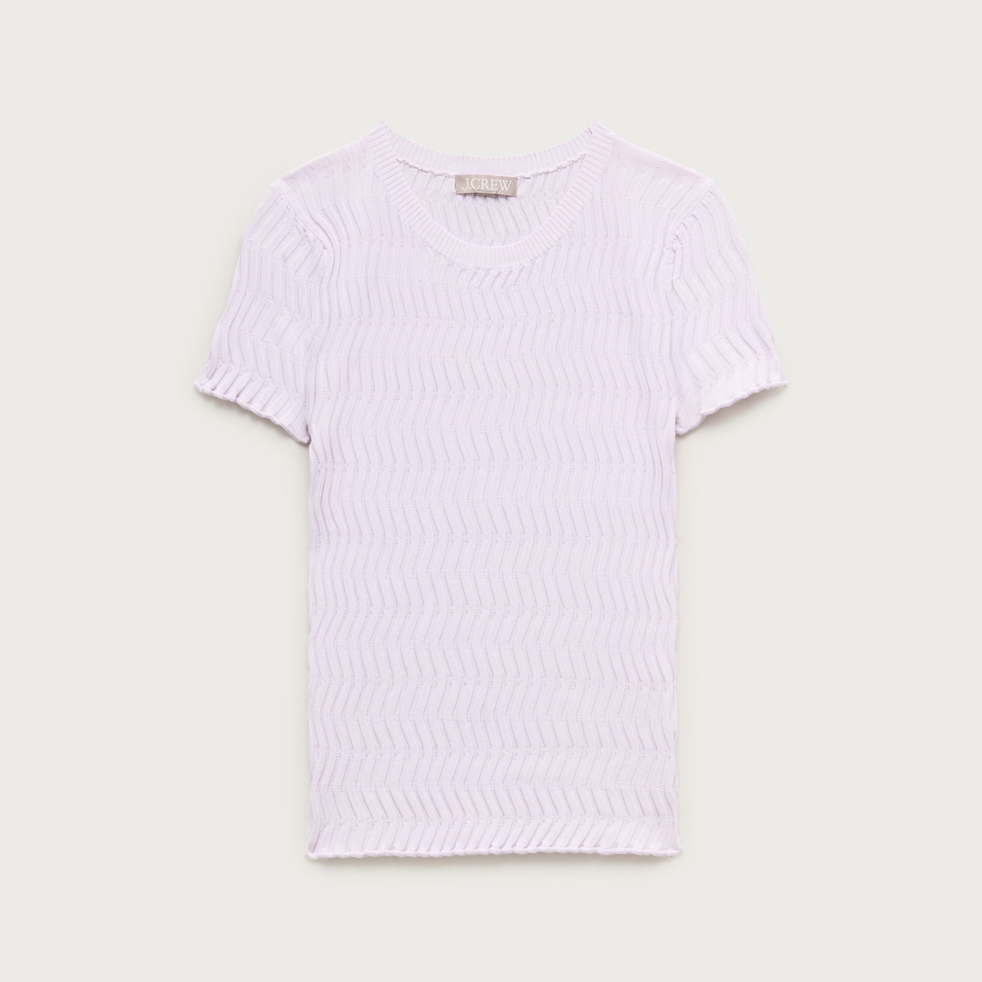 Wave-rib sweater-tee in super-stretch
