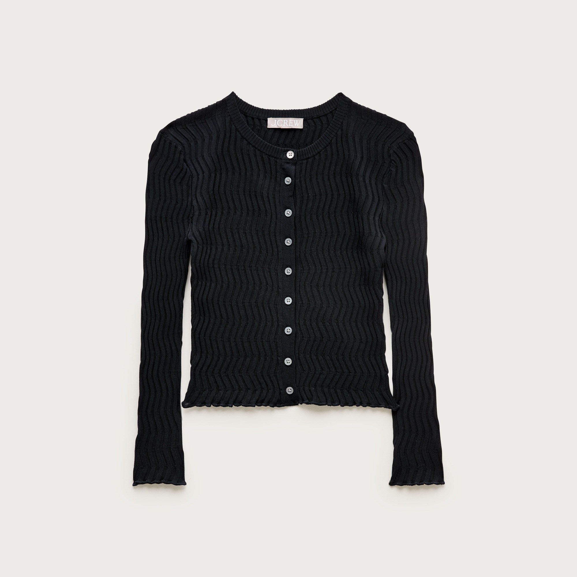 Wave-rib Cardigan In Super-stretch For Women | J.Crew