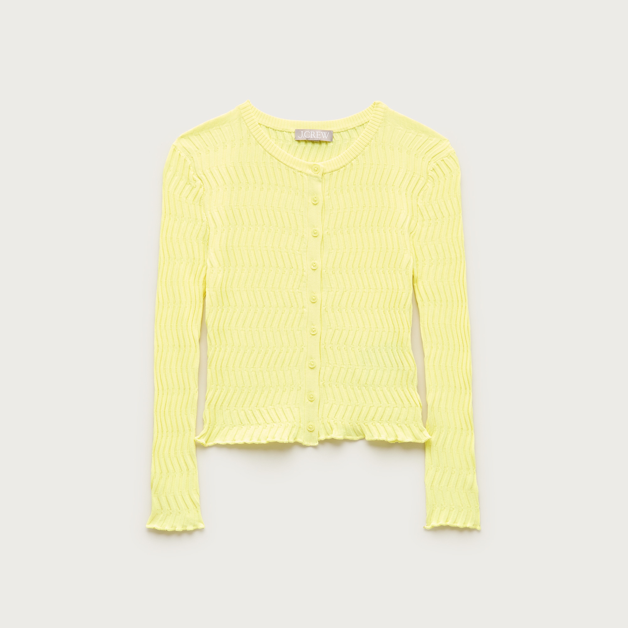 Wave-rib cardigan in super-stretch