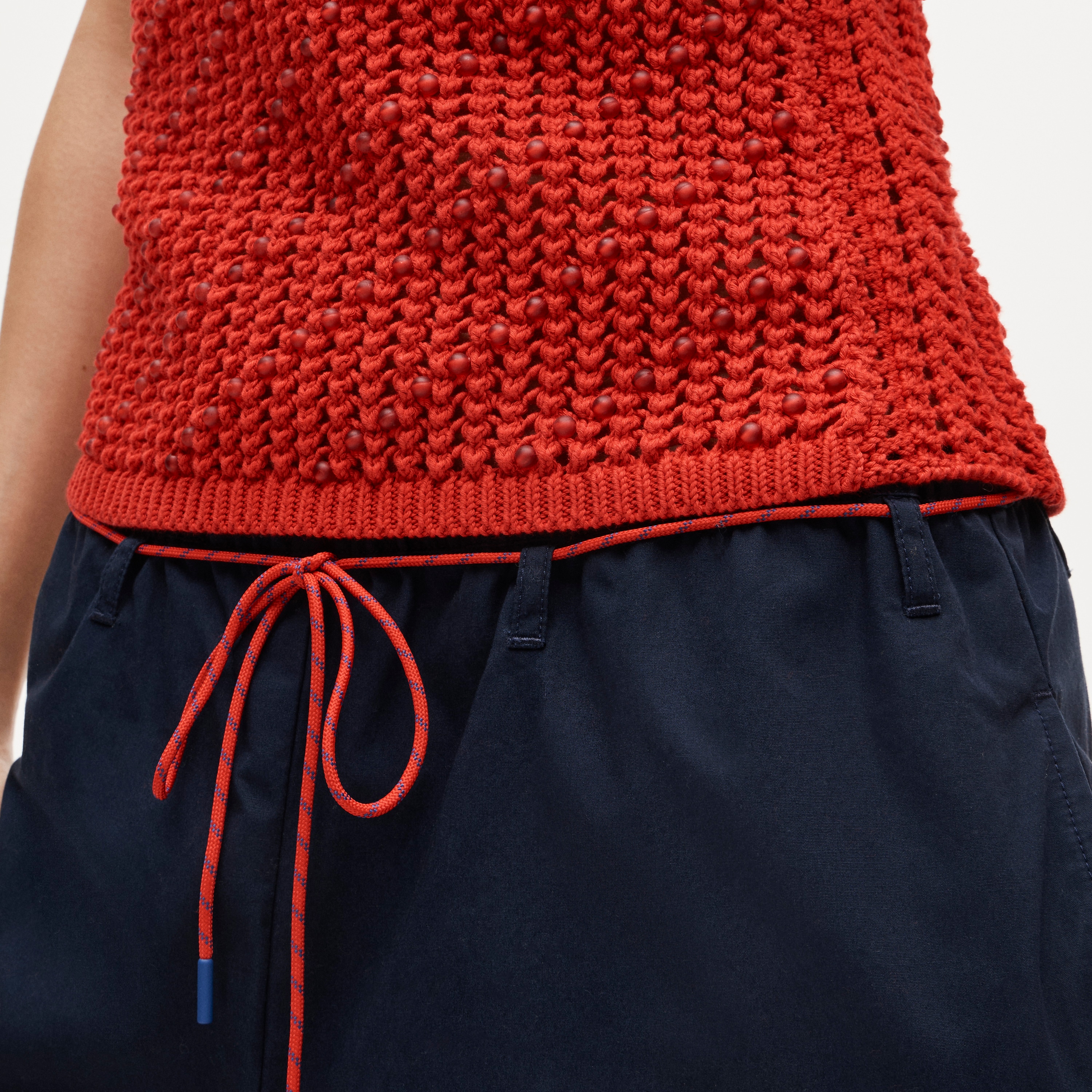 Beaded crochet sweater-tank