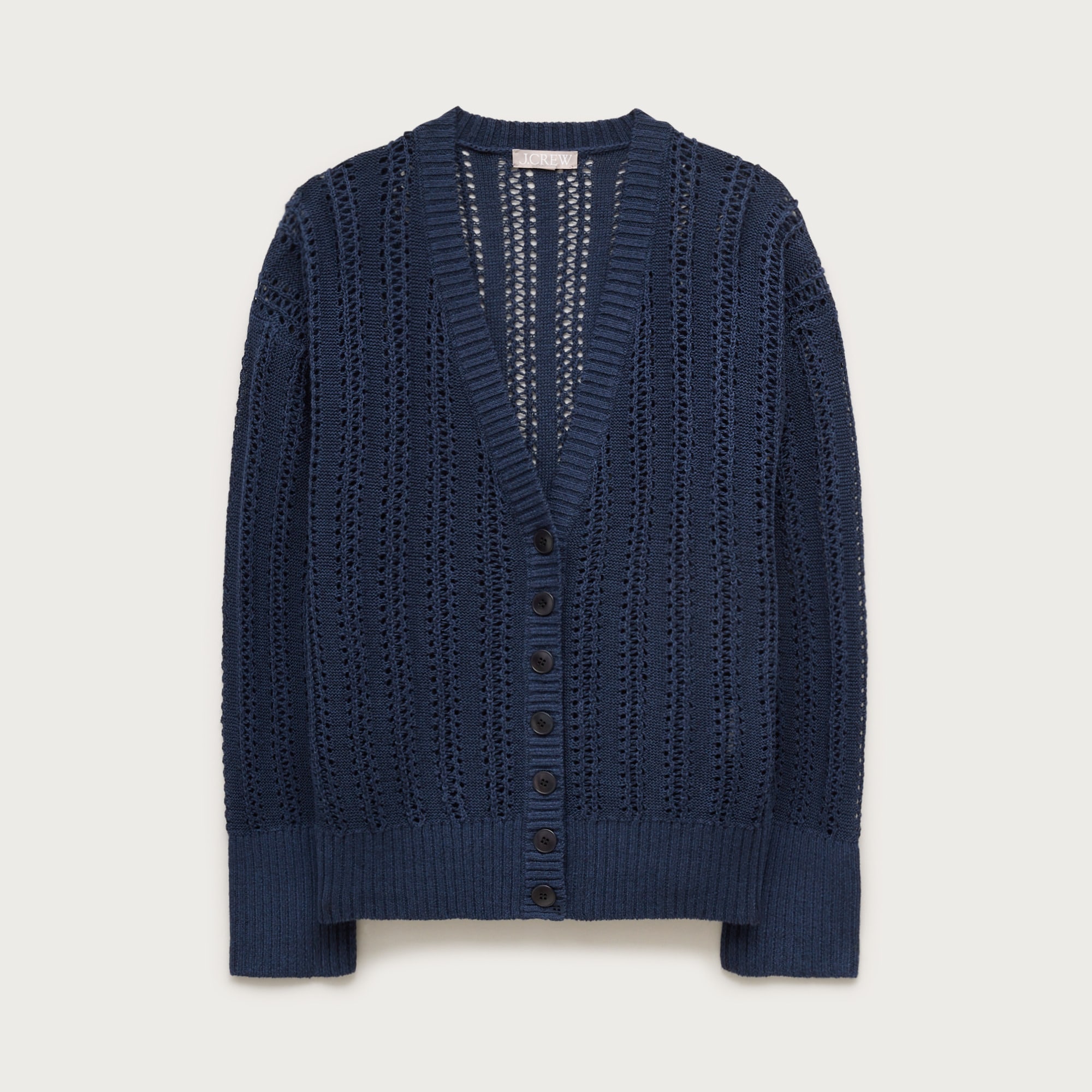 Pointelle V-neck cardigan - image 2