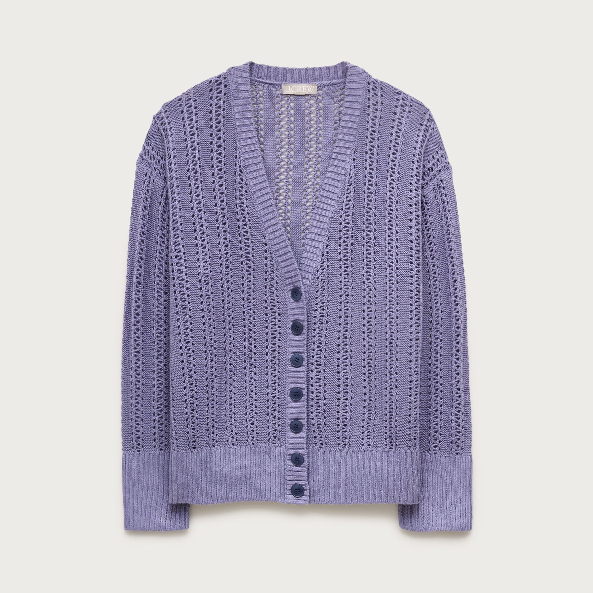 Pointelle V-neck cardigan from J.Crew - $138