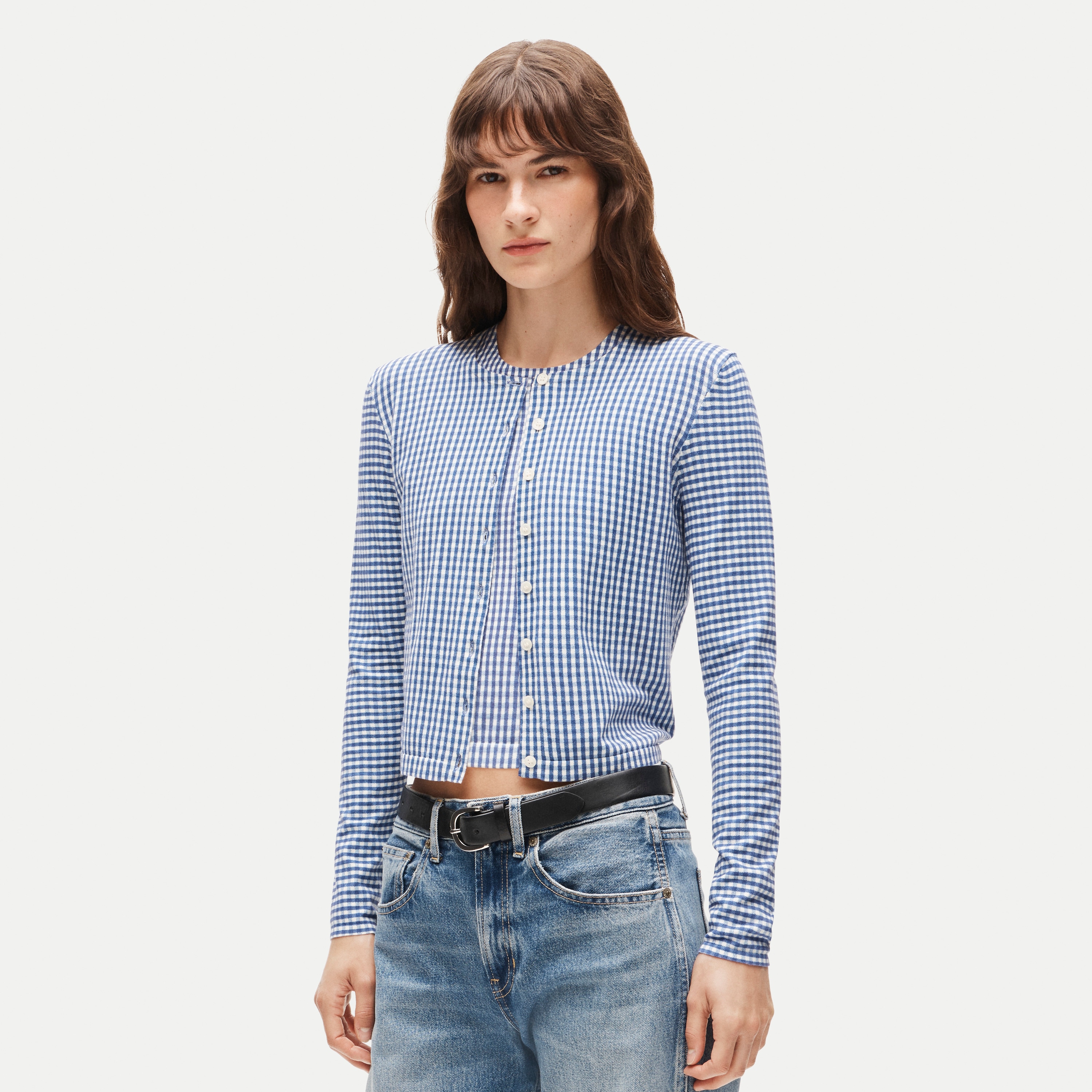 Jackie cardigan in gingham