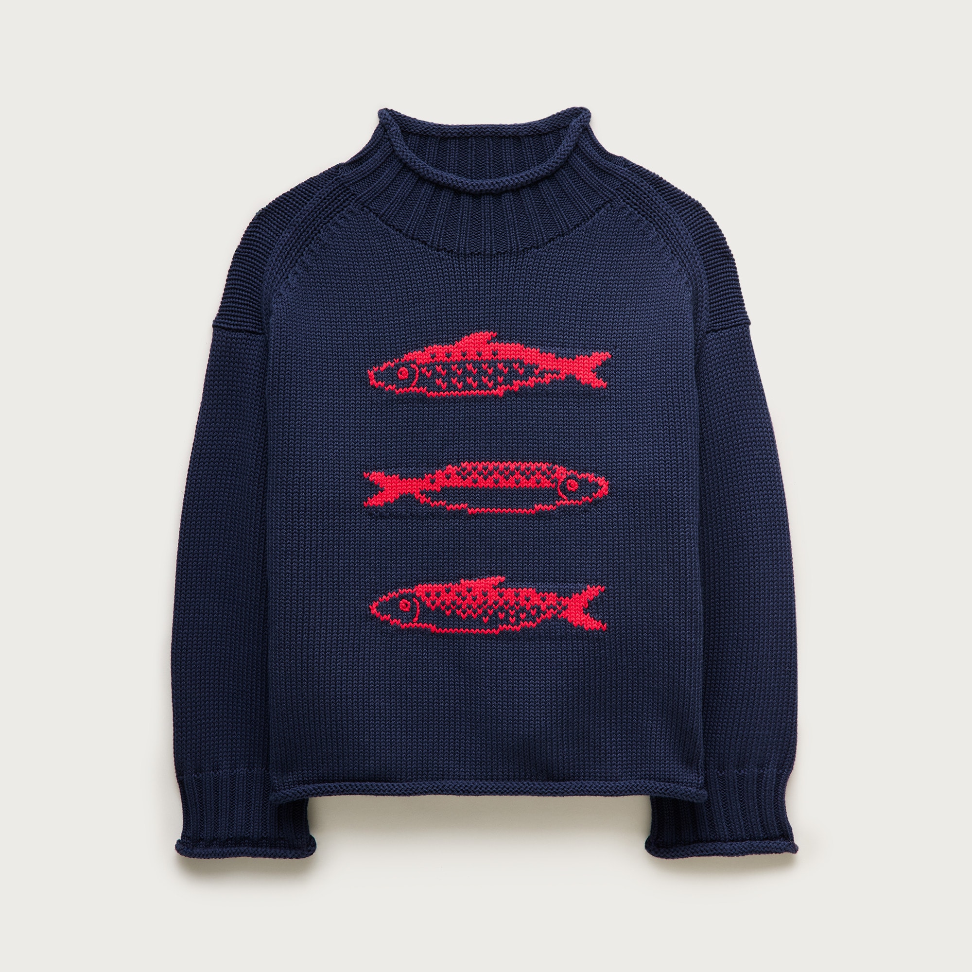 2025 Rollneck™ Sweater With Sardine Intarsia For Women | J.Crew