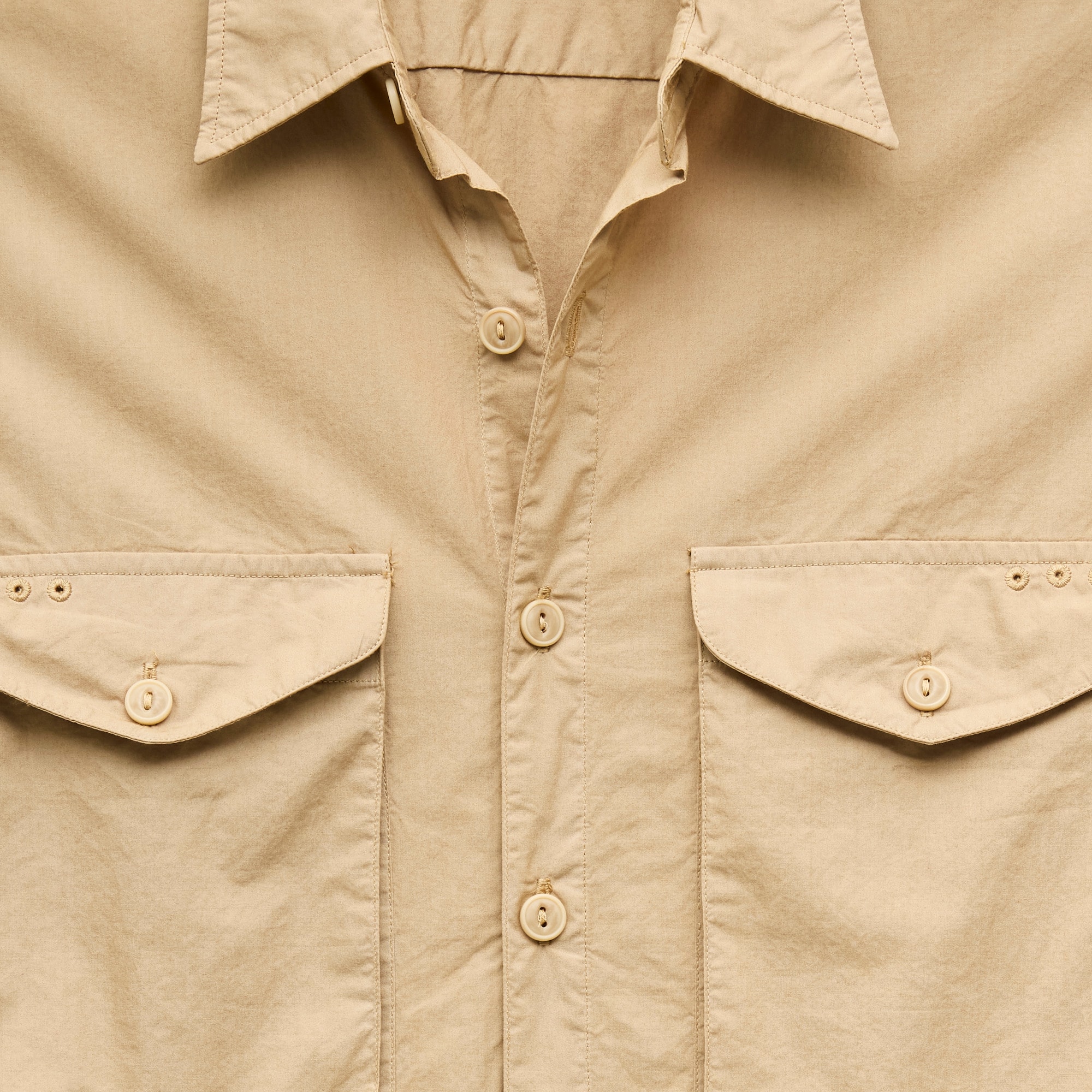 Fishing shirt in cotton poplin sail cloth