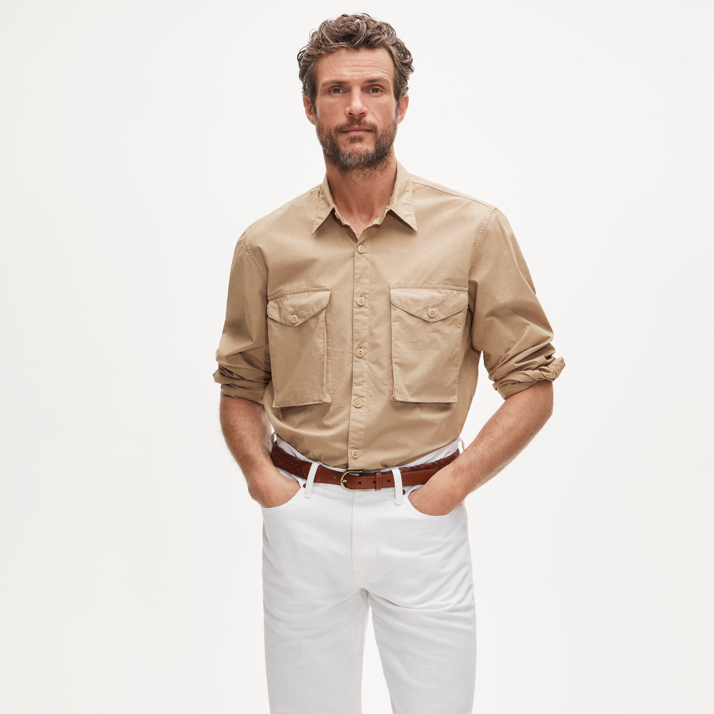 Fishing shirt in cotton sail cloth